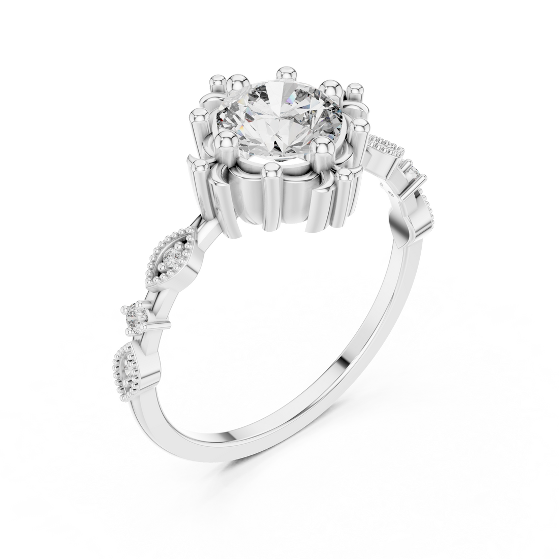 Regal Fleur Lab-Grown Diamond Ring