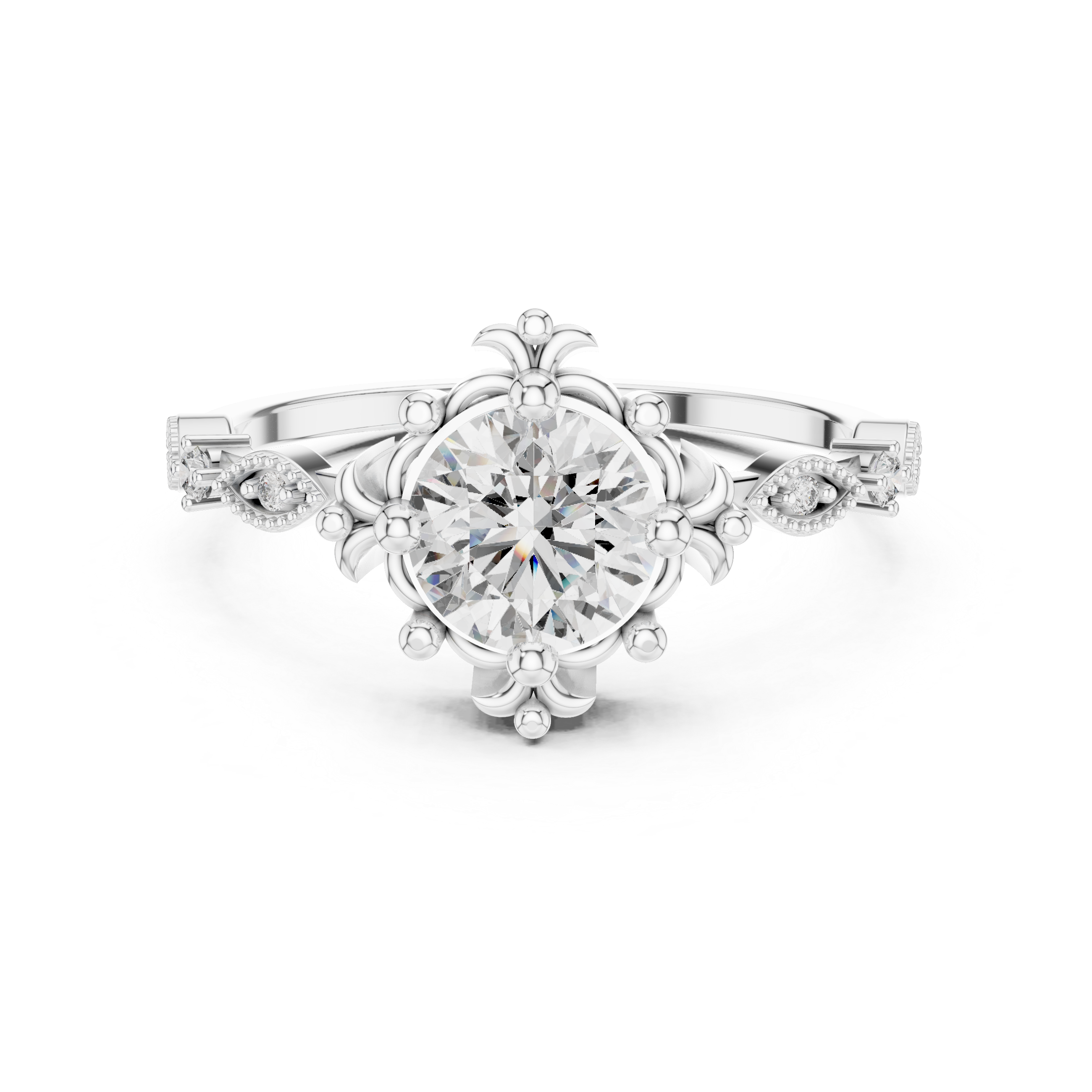 Regal Fleur Lab-Grown Diamond Ring