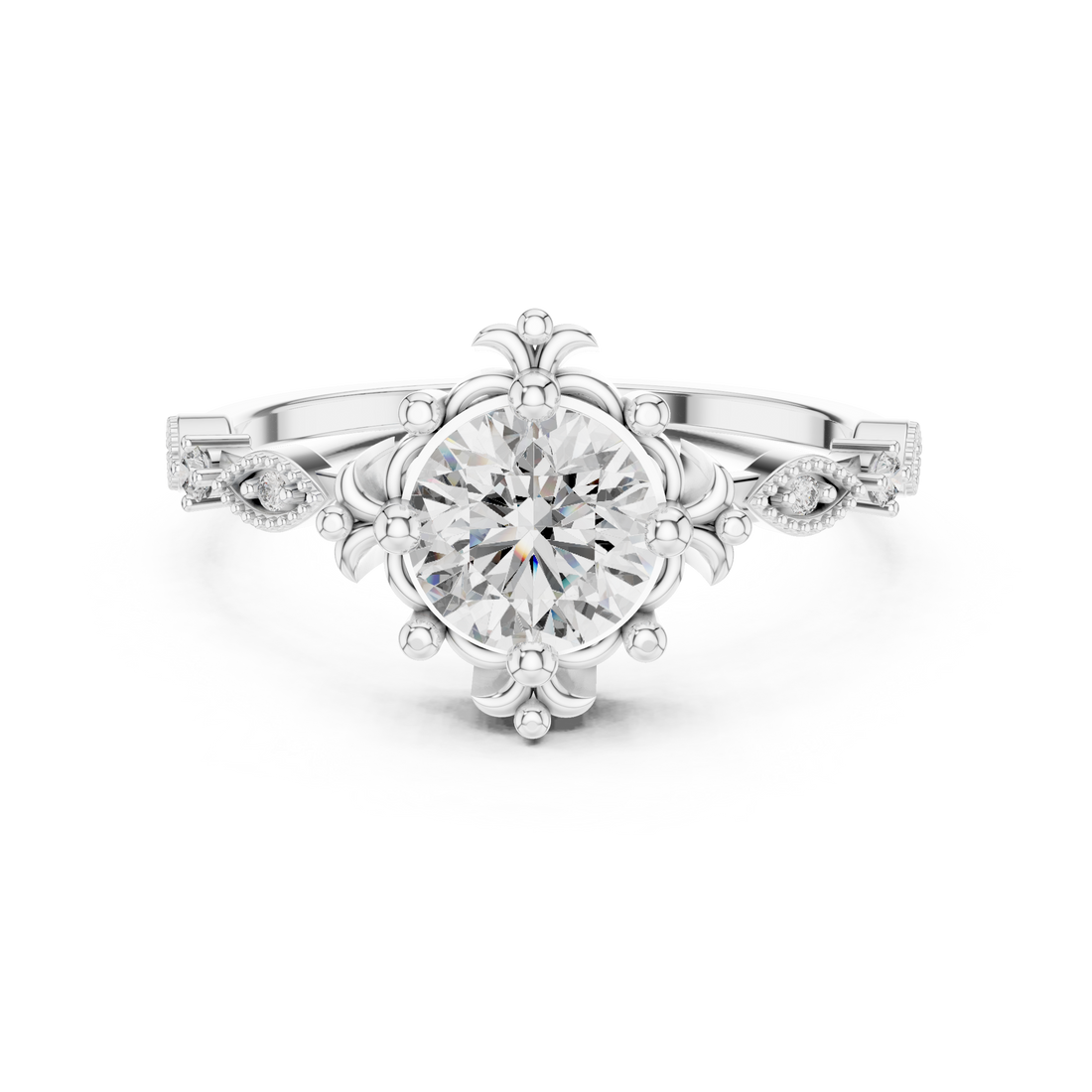 Regal Fleur Lab-Grown Diamond Ring