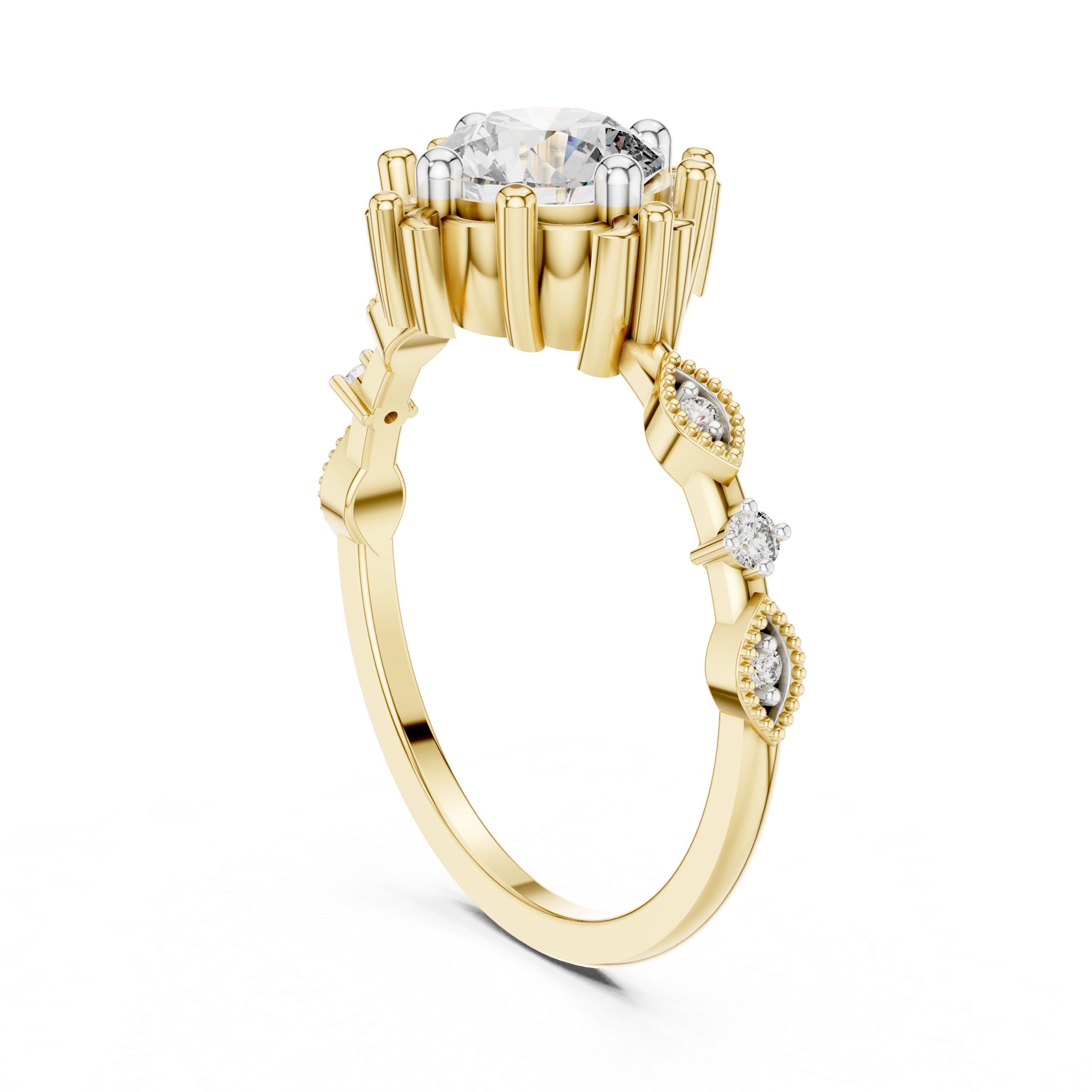 Regal Fleur Lab-Grown Diamond Ring