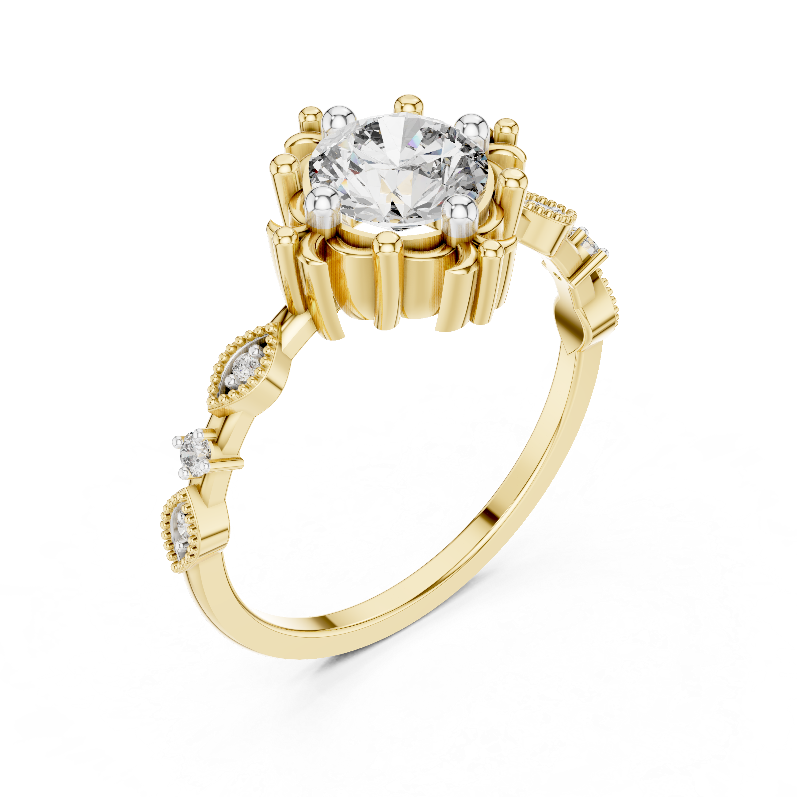 Regal Fleur Lab-Grown Diamond Ring