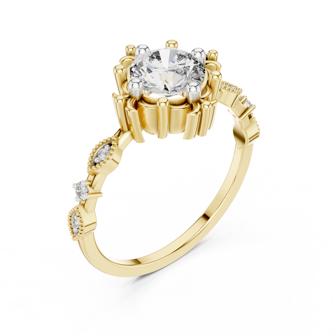 Regal Fleur Lab-Grown Diamond Ring