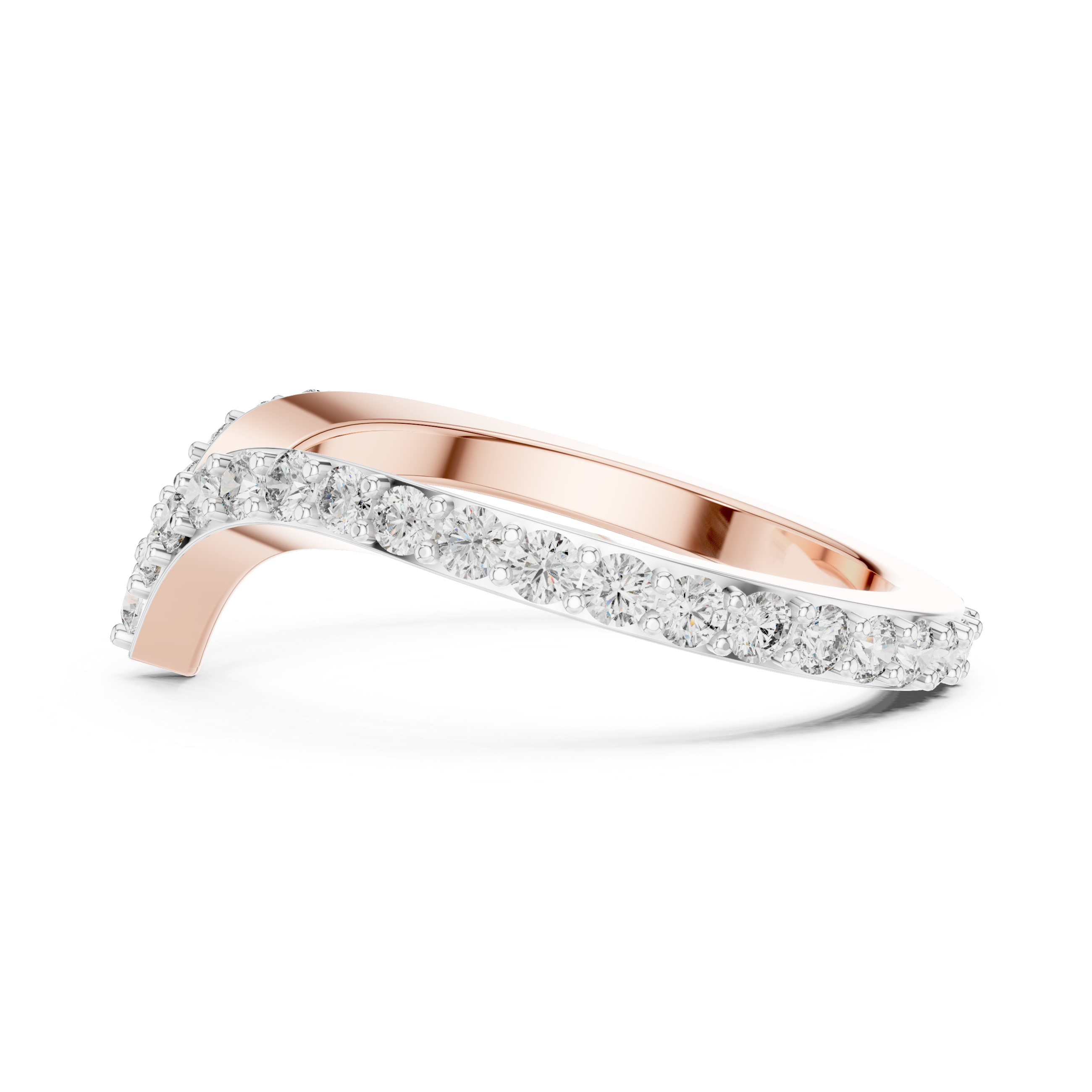V-Contour Lab-Grown Diamond Chevron Band