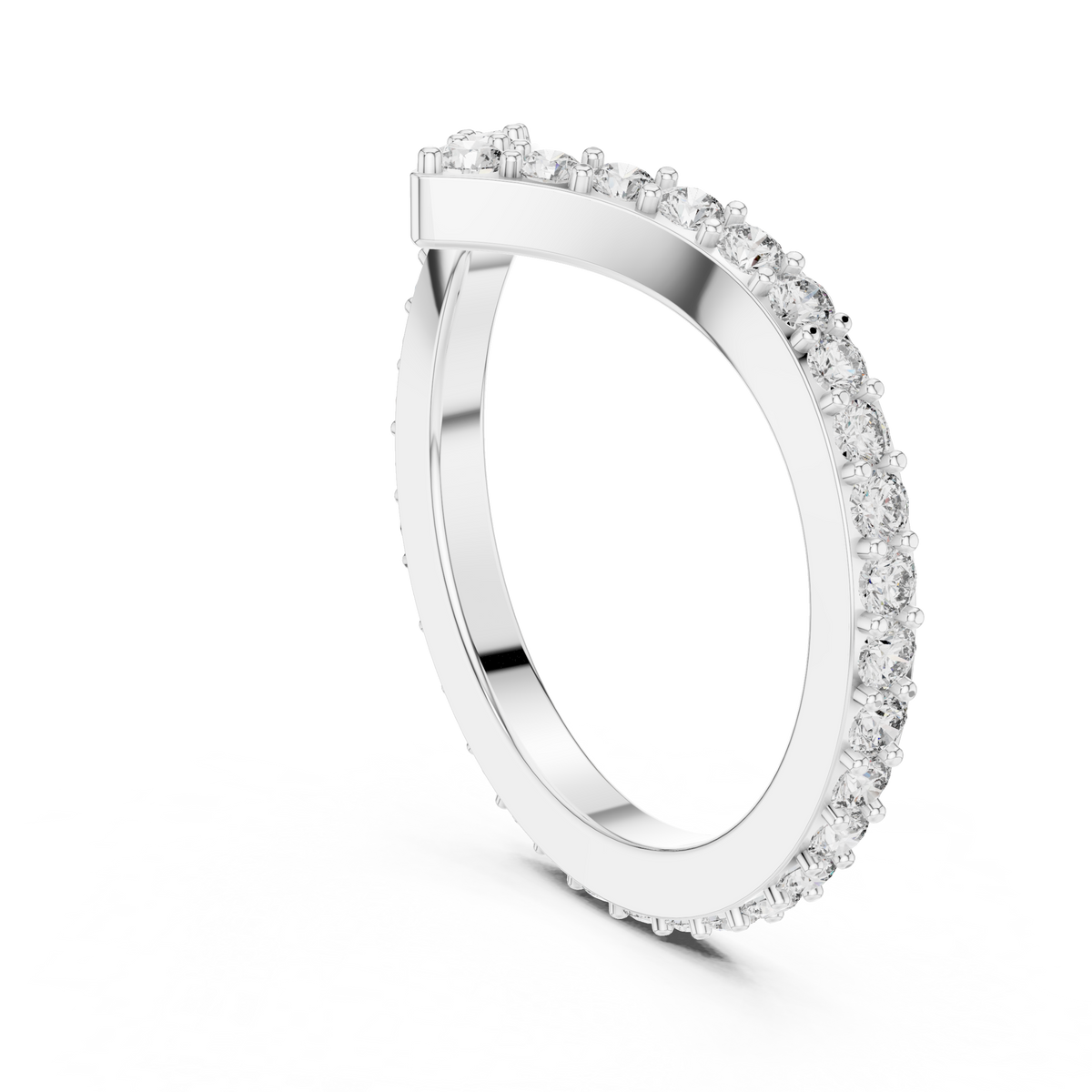 V-Contour Lab-Grown Diamond Chevron Band – DiamondsForEveryone
