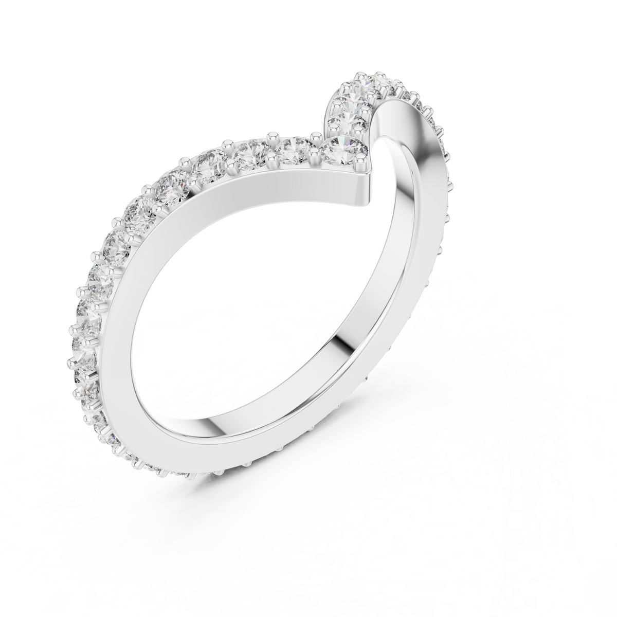 V-Contour Lab-Grown Diamond Chevron Band – DiamondsForEveryone