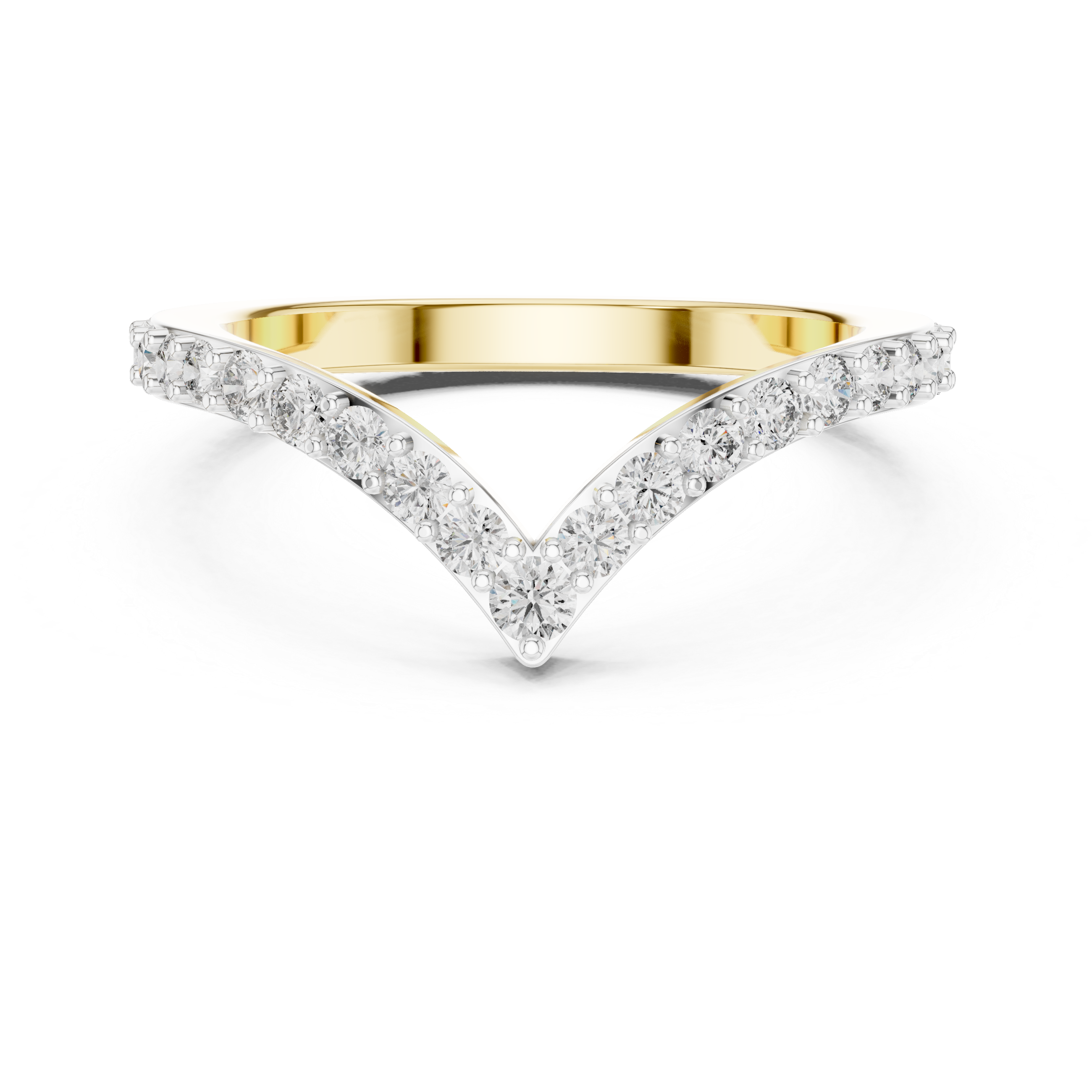 V-Contour Lab-Grown Diamond Chevron Band