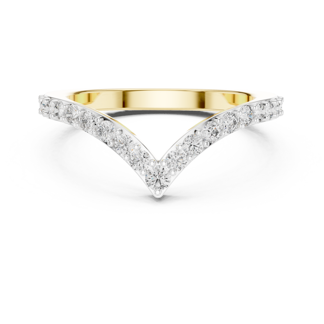 V-Contour Lab-Grown Diamond Chevron Band