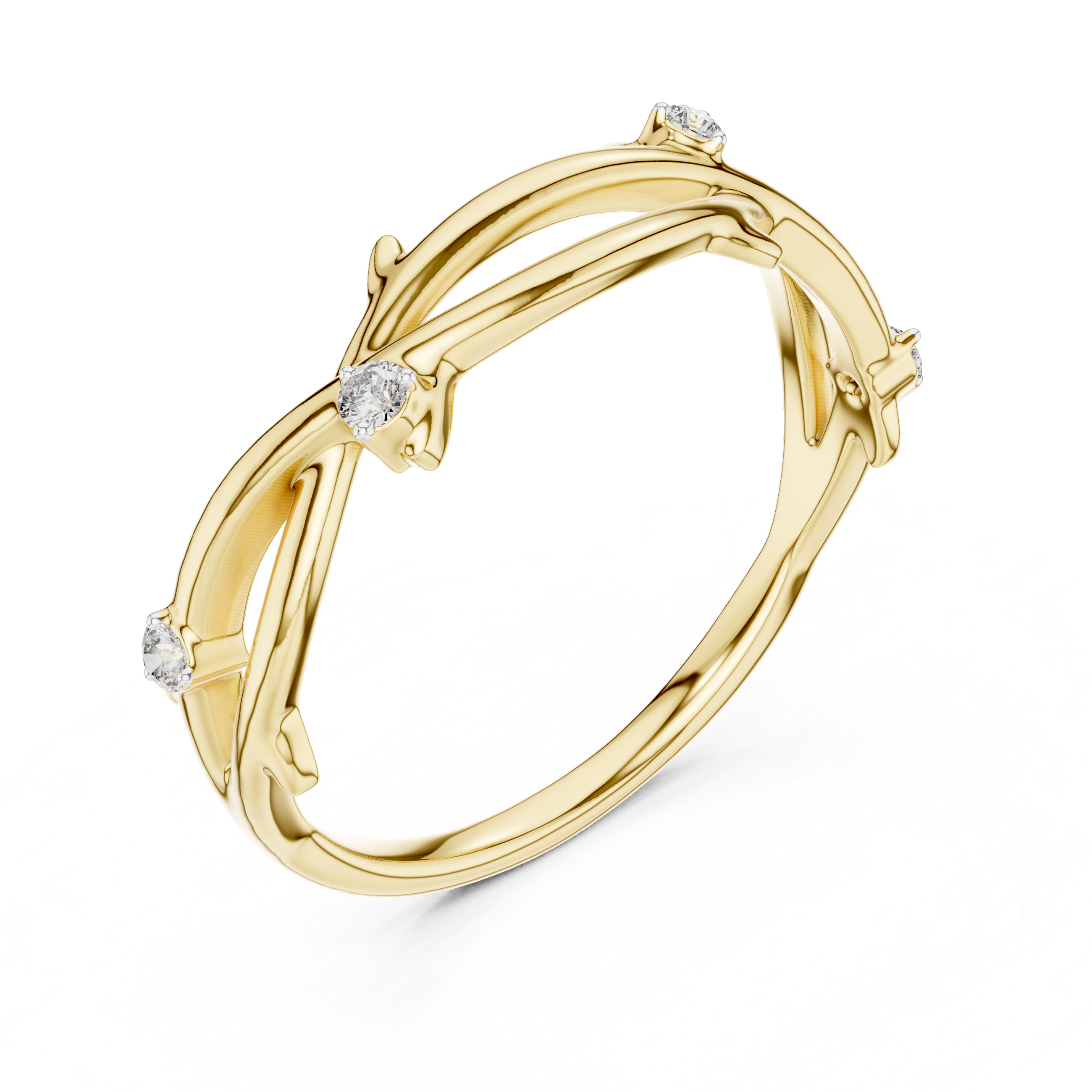 Golden Vine Lab-Grown Diamond Band