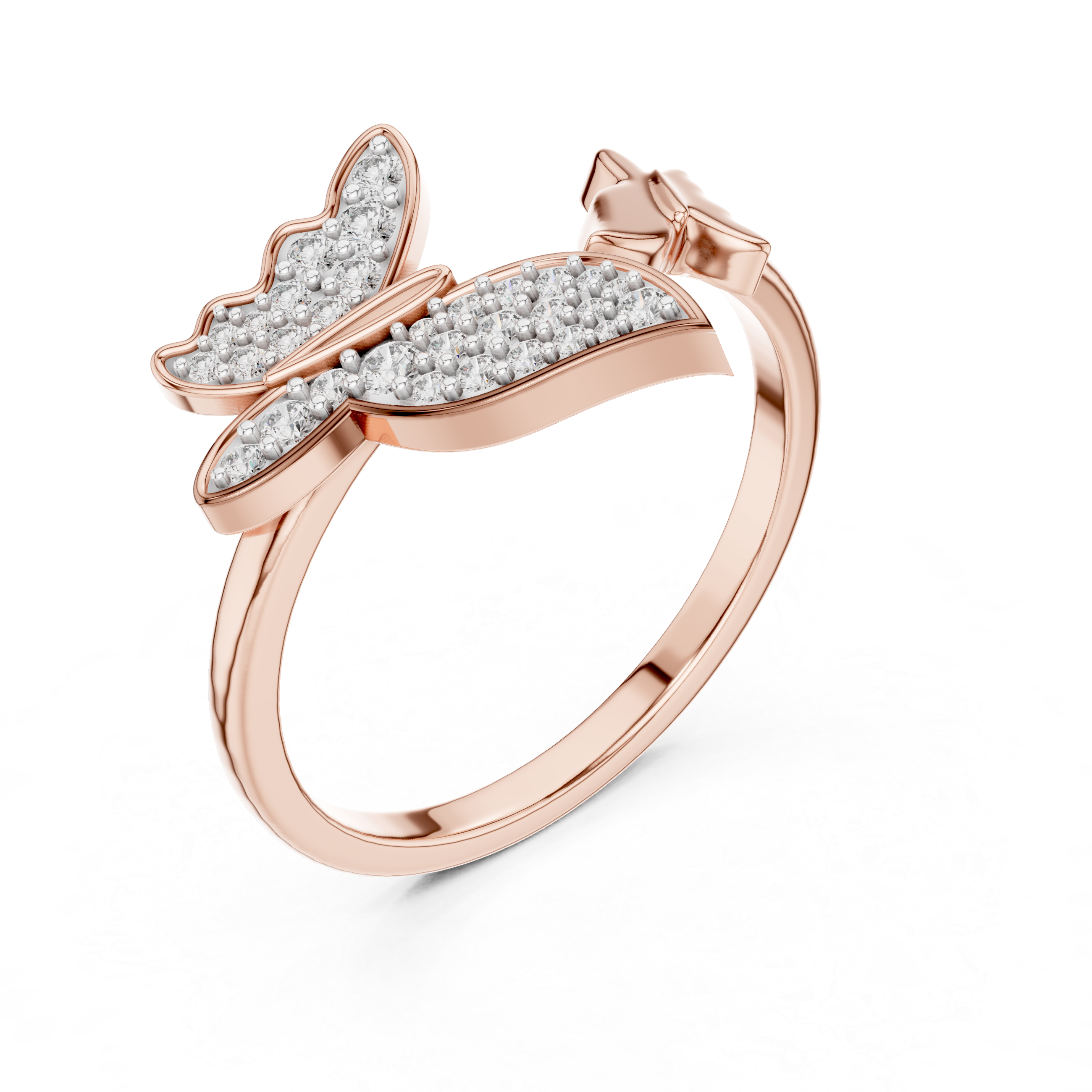 Butterfly Grace Lab-Grown Diamond Open Band