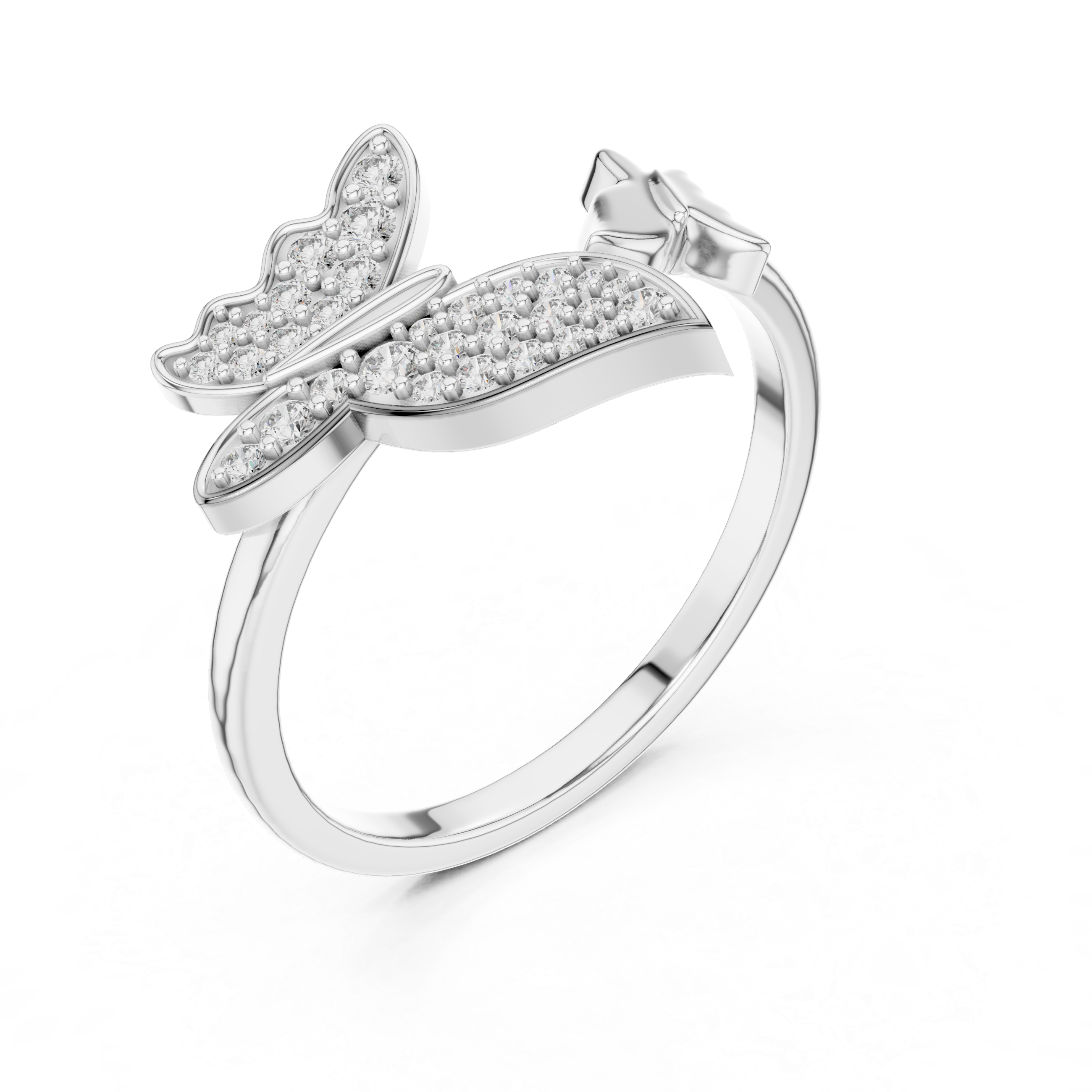 Butterfly Grace Lab-Grown Diamond Open Band