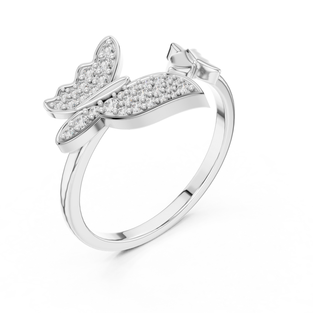 Butterfly Grace Lab-Grown Diamond Open Band