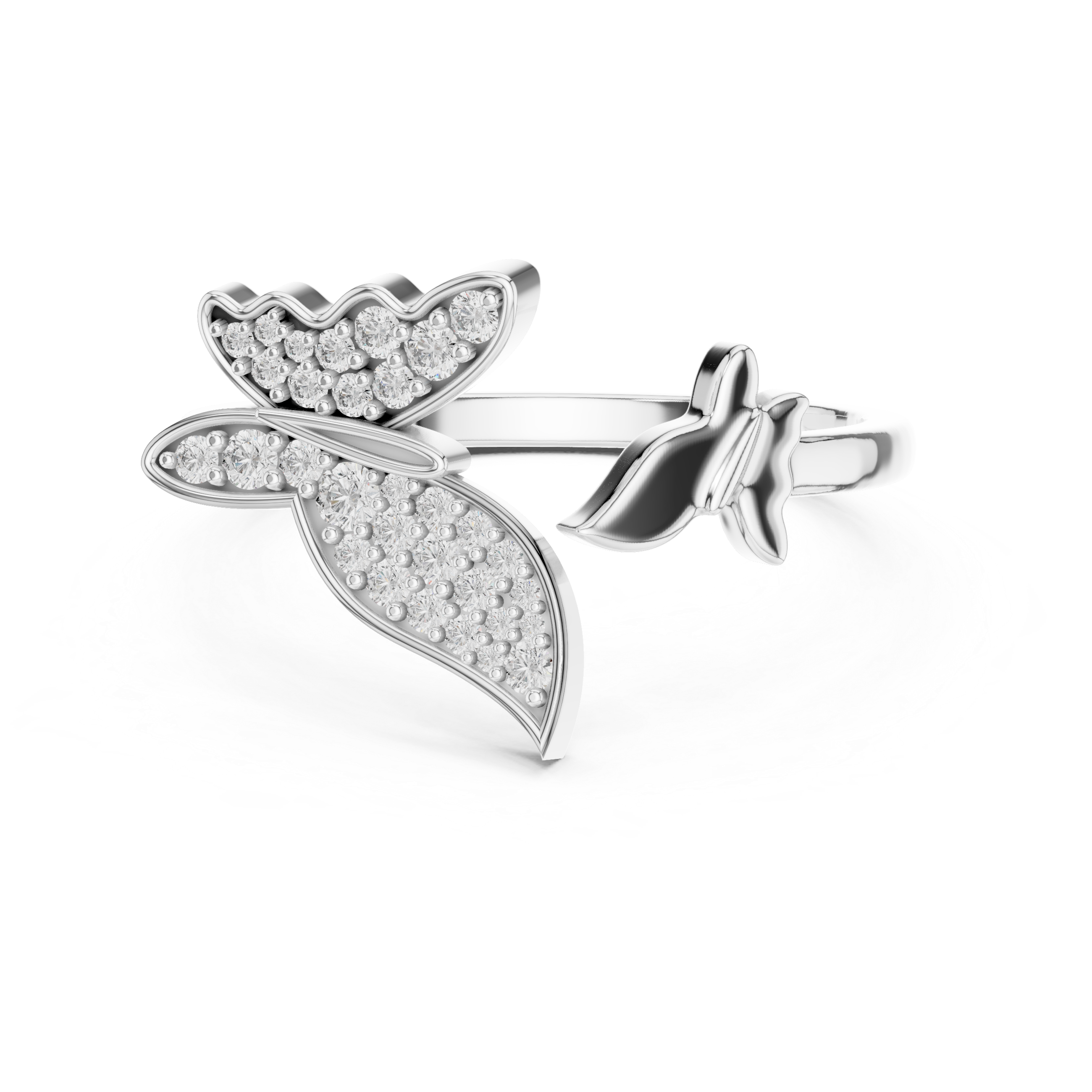 Butterfly Grace Lab-Grown Diamond Open Band