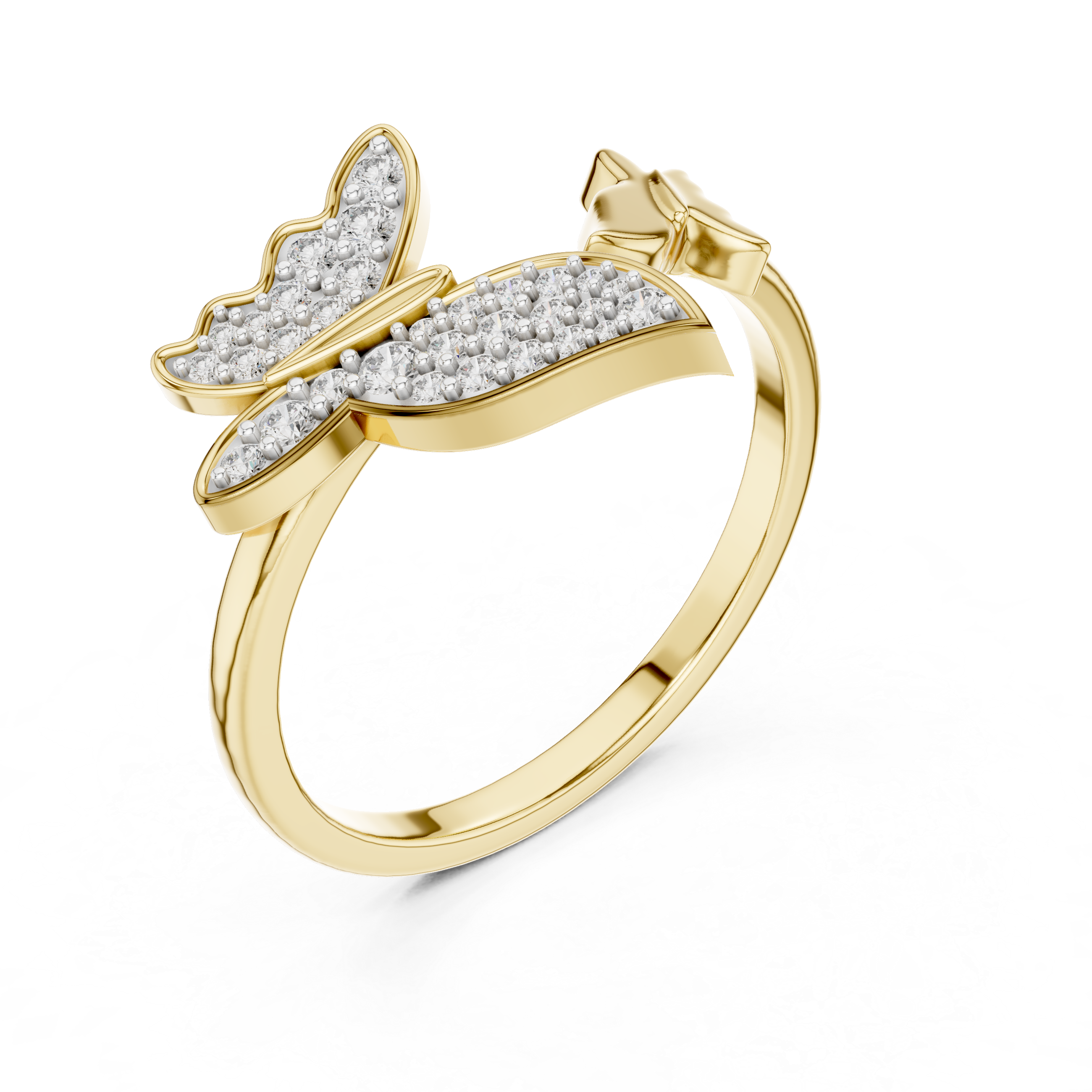 Butterfly Grace Lab-Grown Diamond Open Band