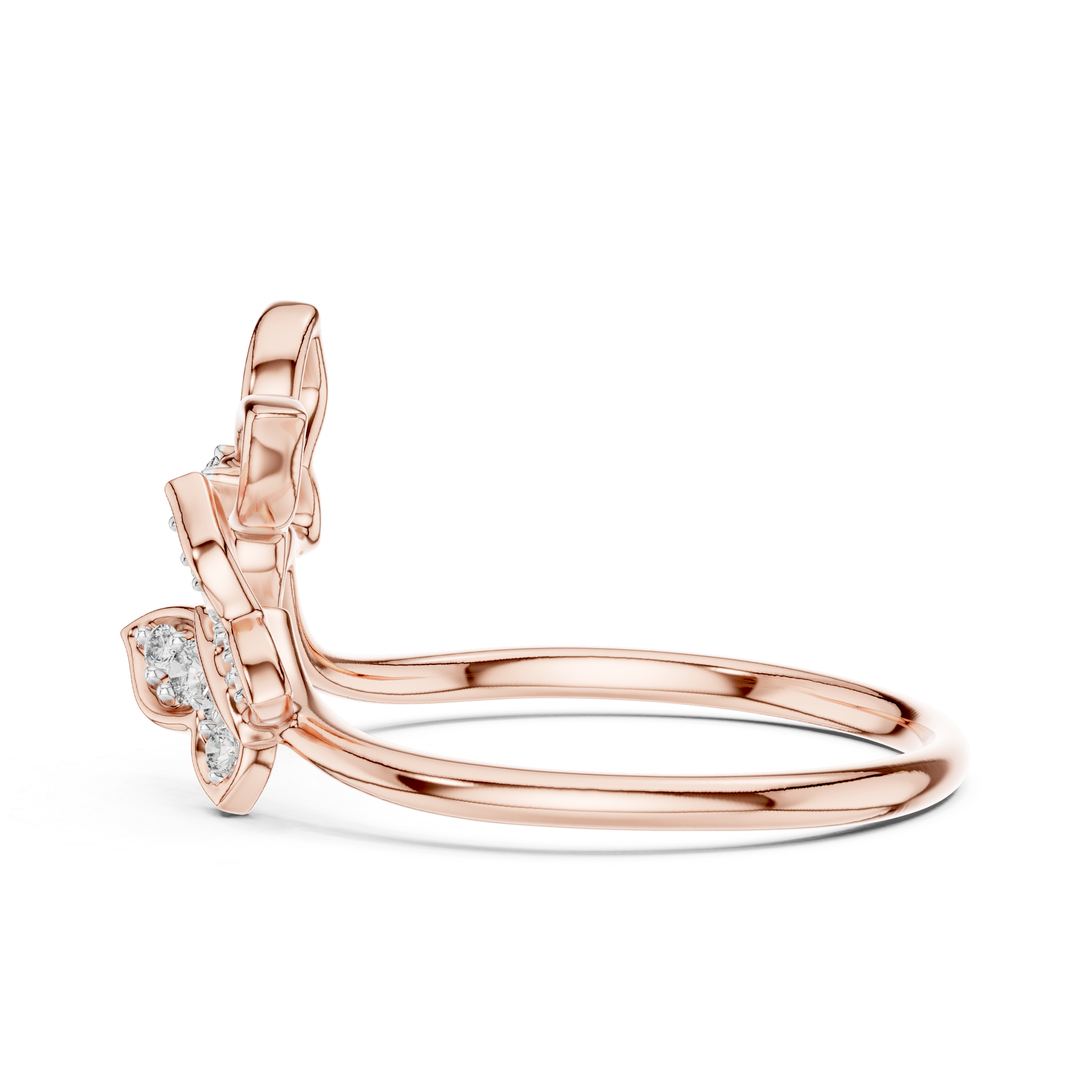 Dual Butterfly Lab-Grown Diamond Ring