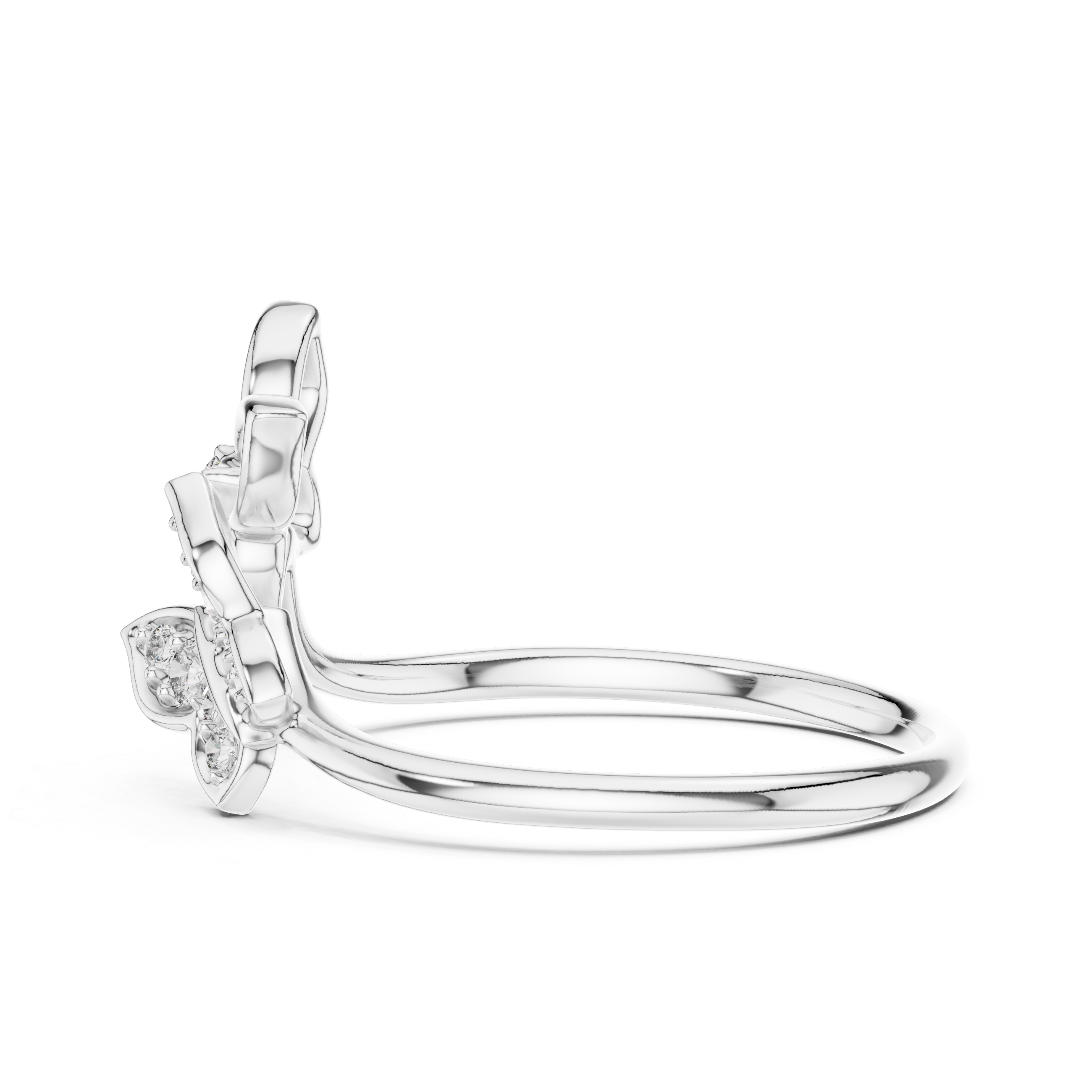 Dual Butterfly Lab-Grown Diamond Ring