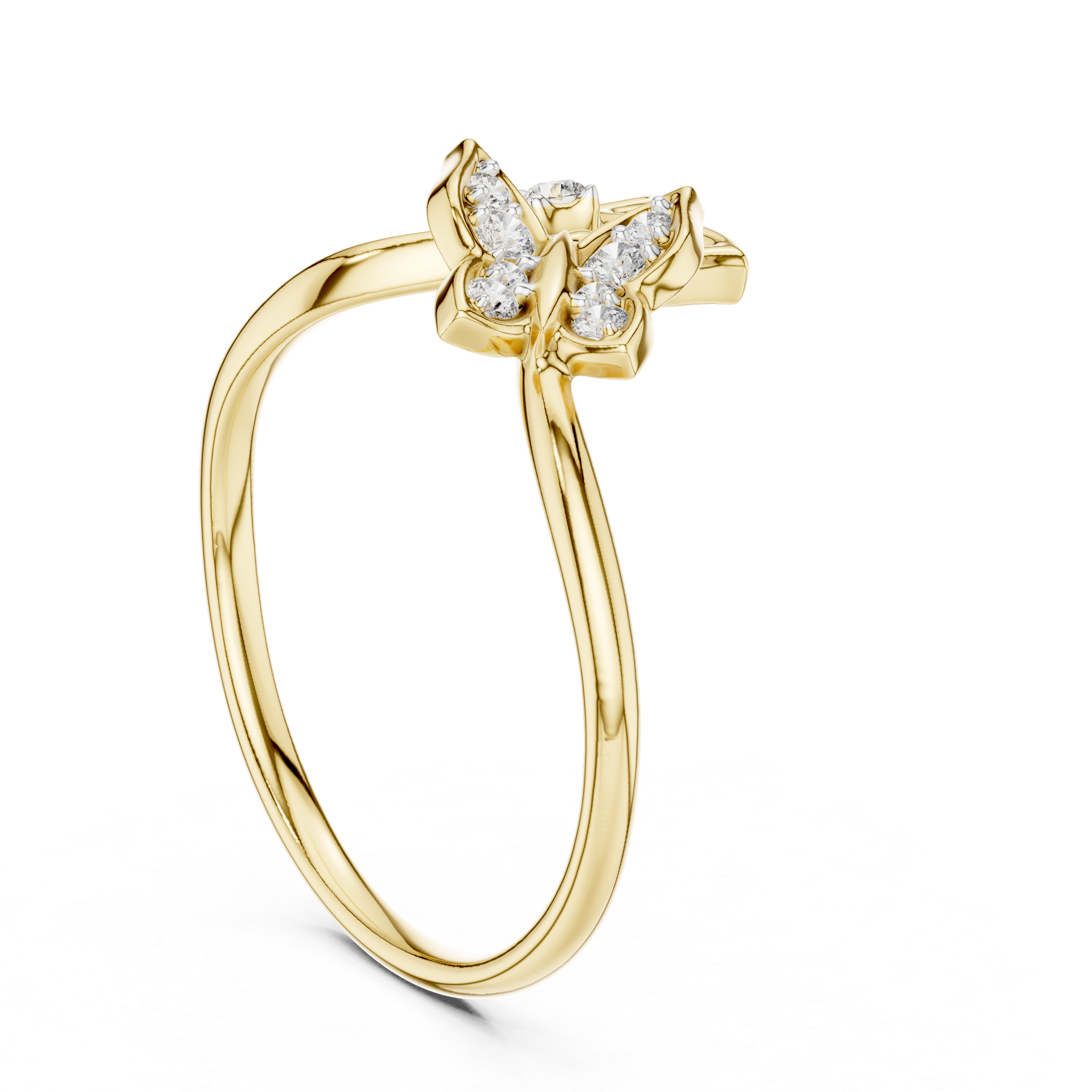 Dual Butterfly Lab-Grown Diamond Ring