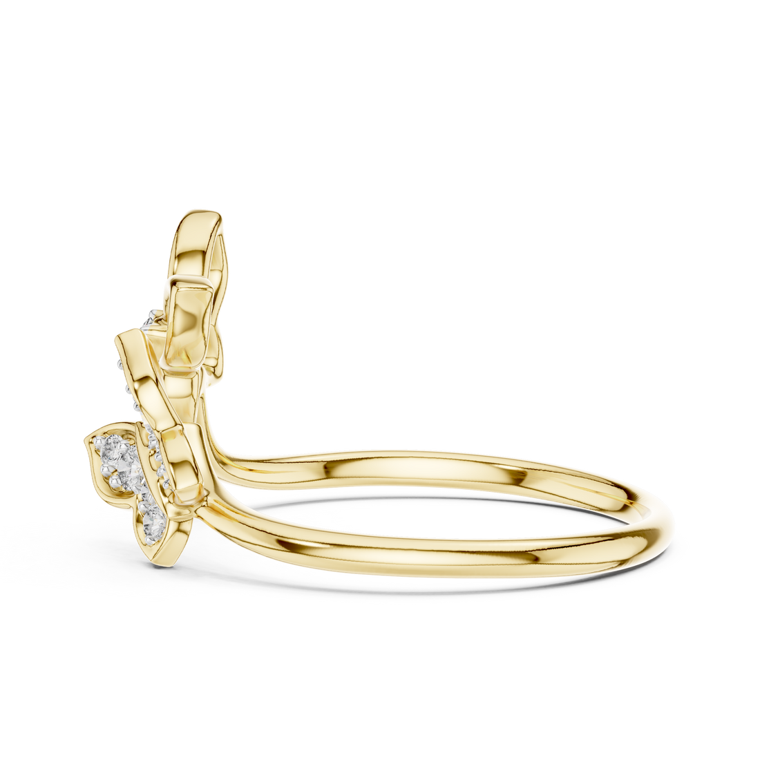 Dual Butterfly Lab-Grown Diamond Ring