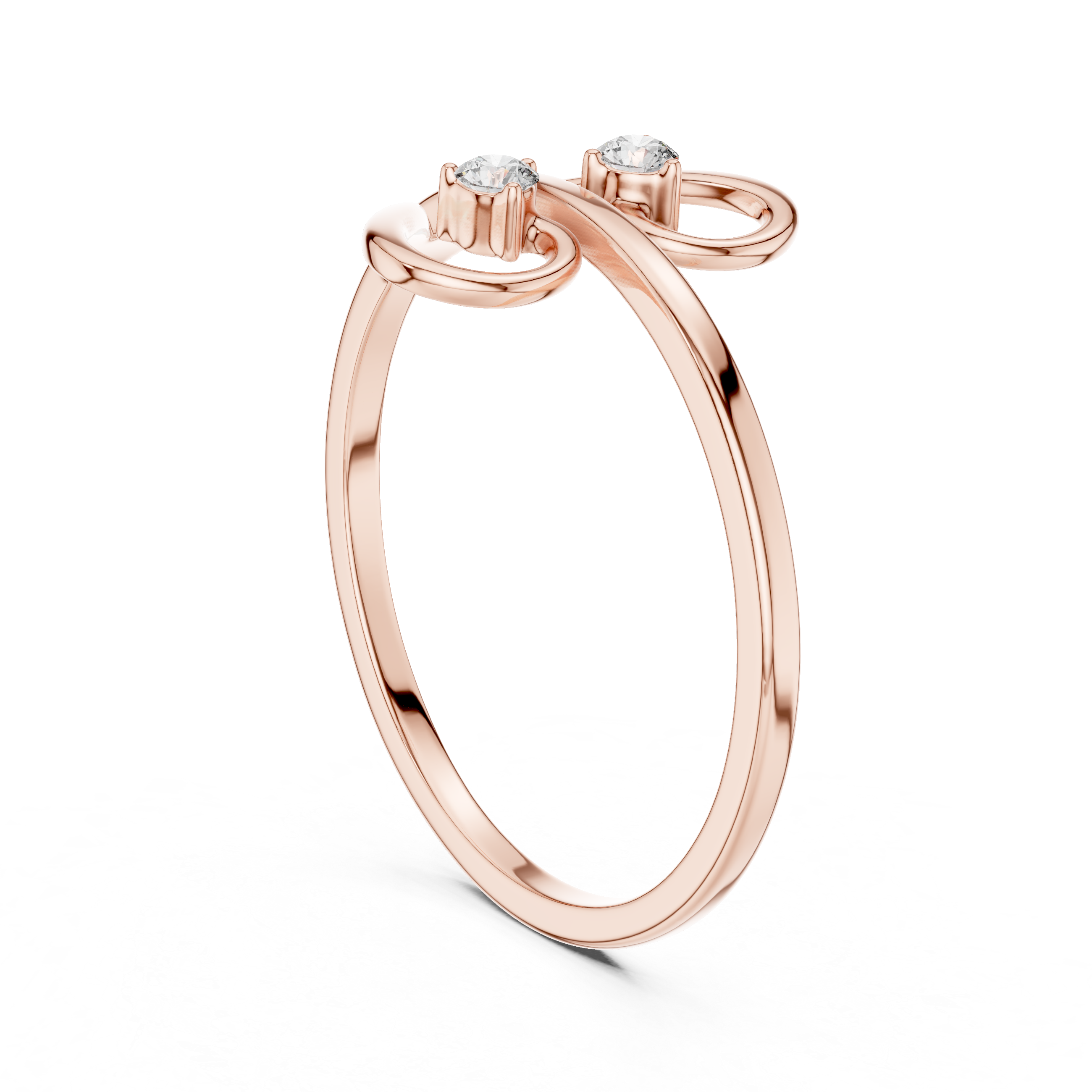 Twist Solitaire Lab-Grown Diamond Ring