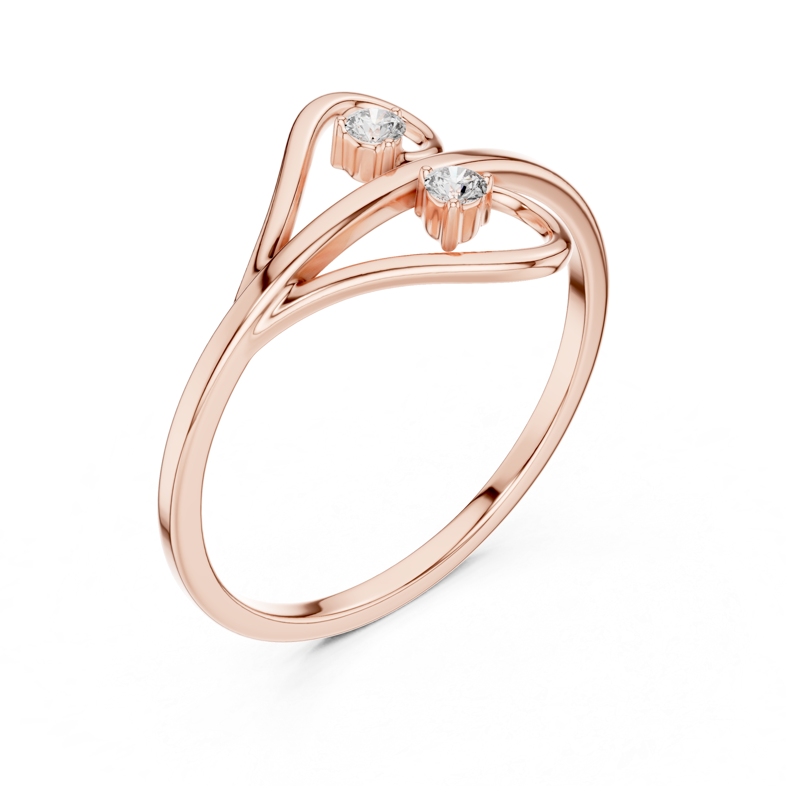 Twist Solitaire Lab-Grown Diamond Ring