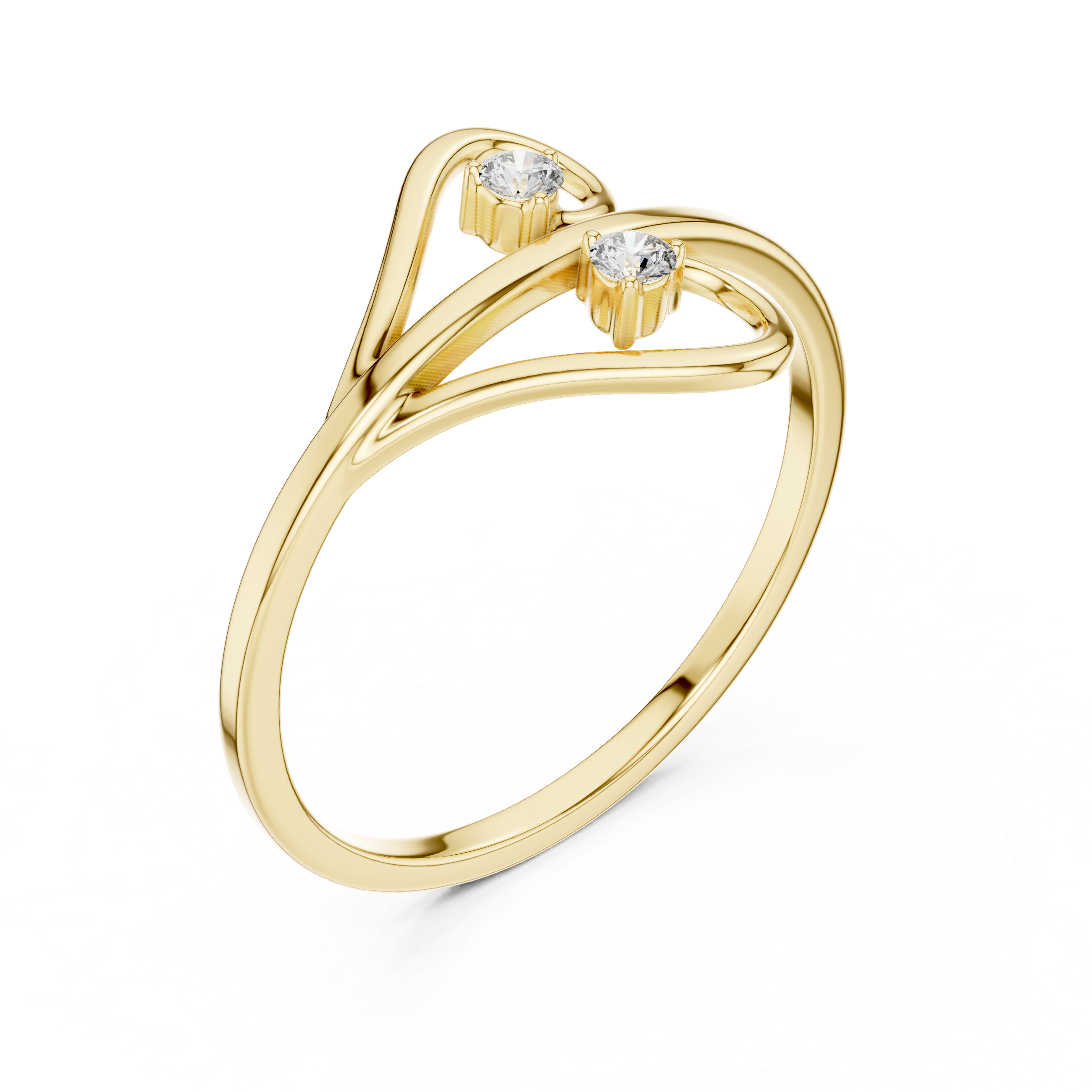 Twist Solitaire Lab-Grown Diamond Ring