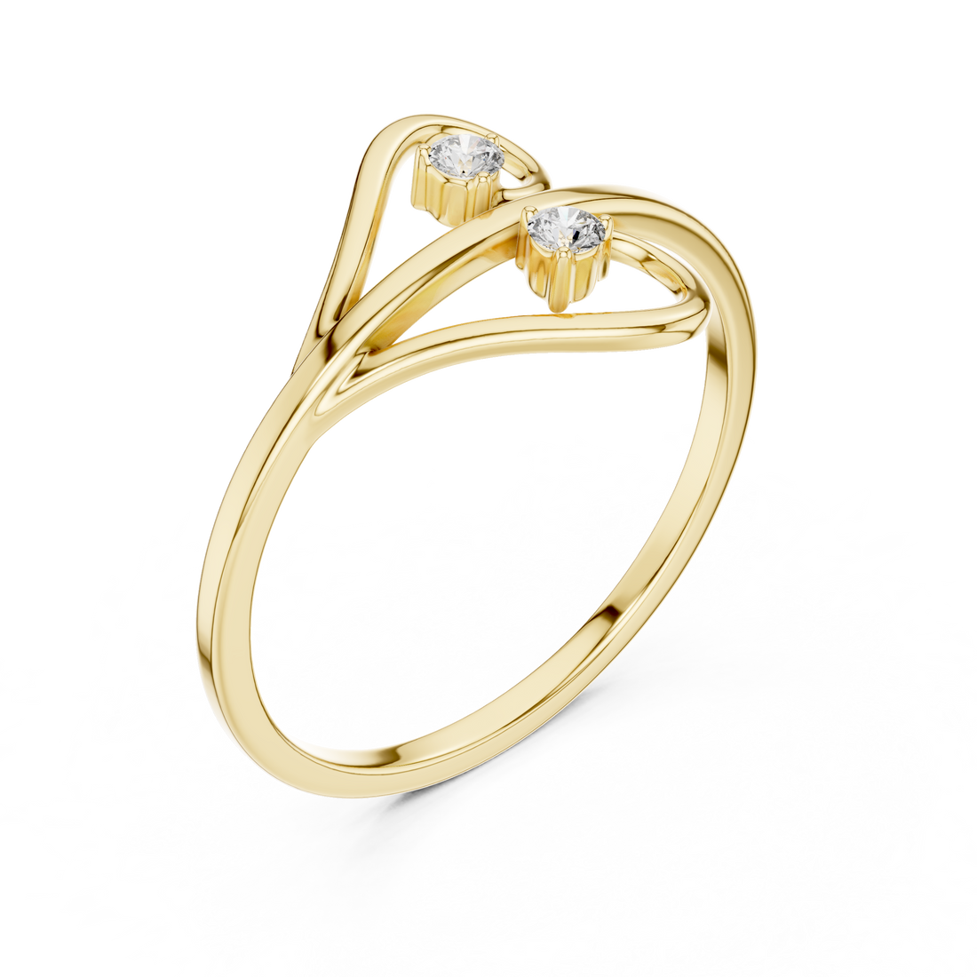 Twist Solitaire Lab-Grown Diamond Ring
