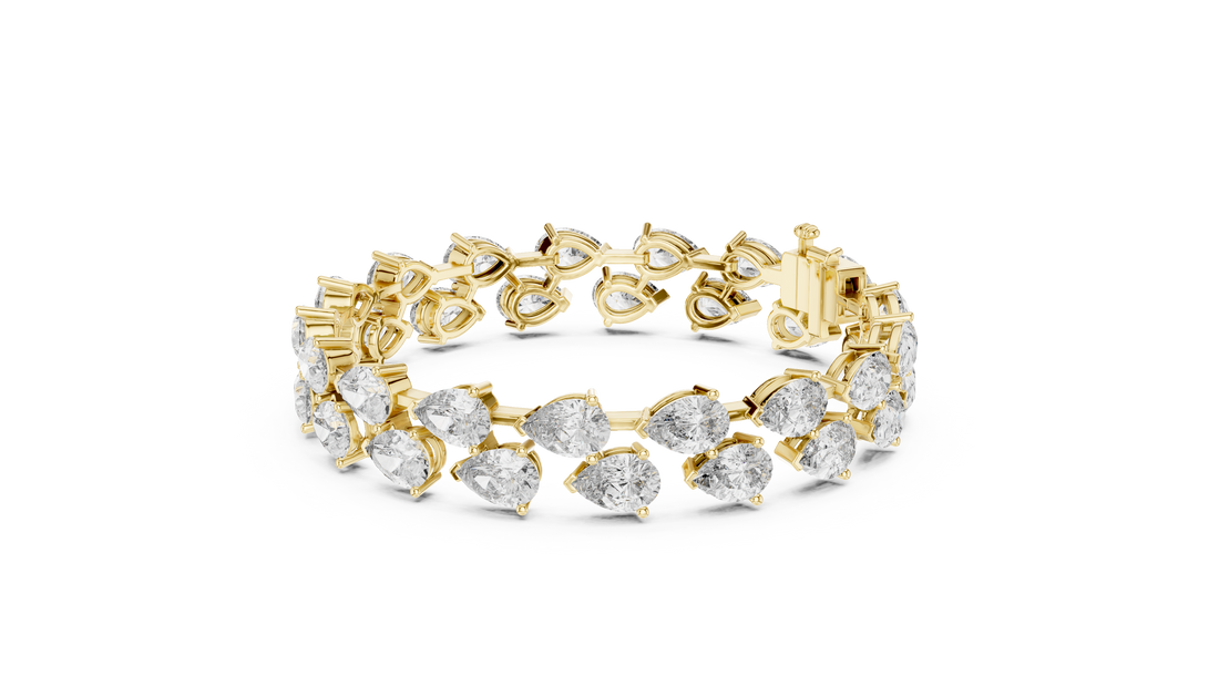 Pear Lab-Grown Diamond Tennis Bracelet