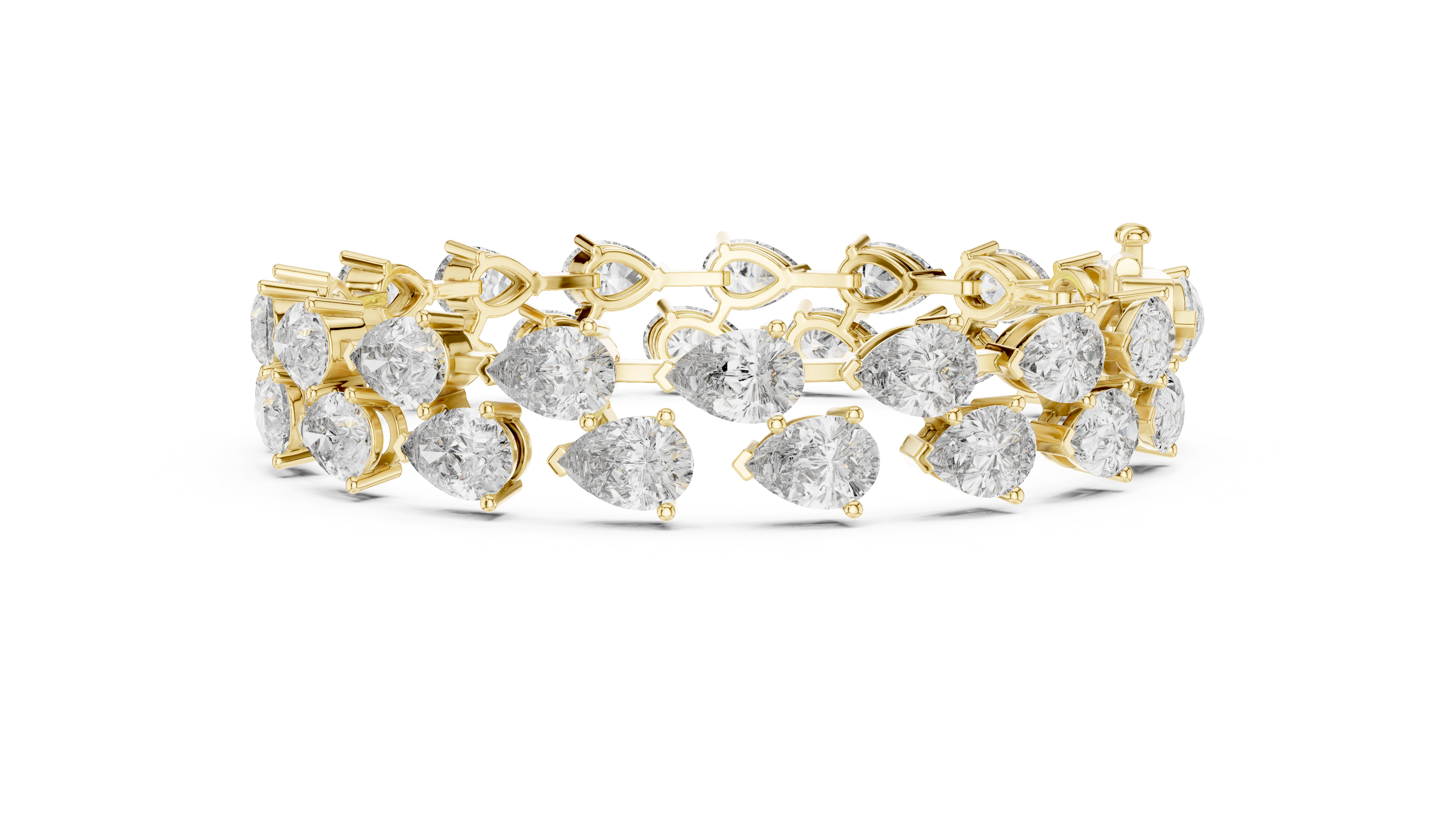 Pear Lab-Grown Diamond Tennis Bracelet