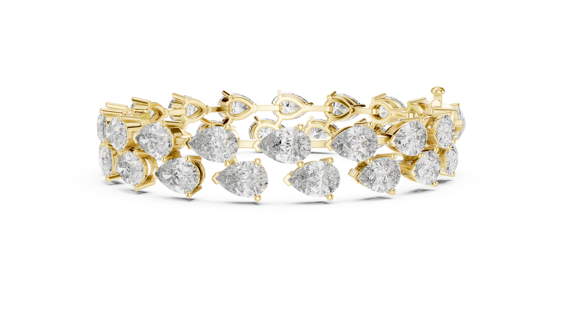 Pear Lab-Grown Diamond Tennis Bracelet