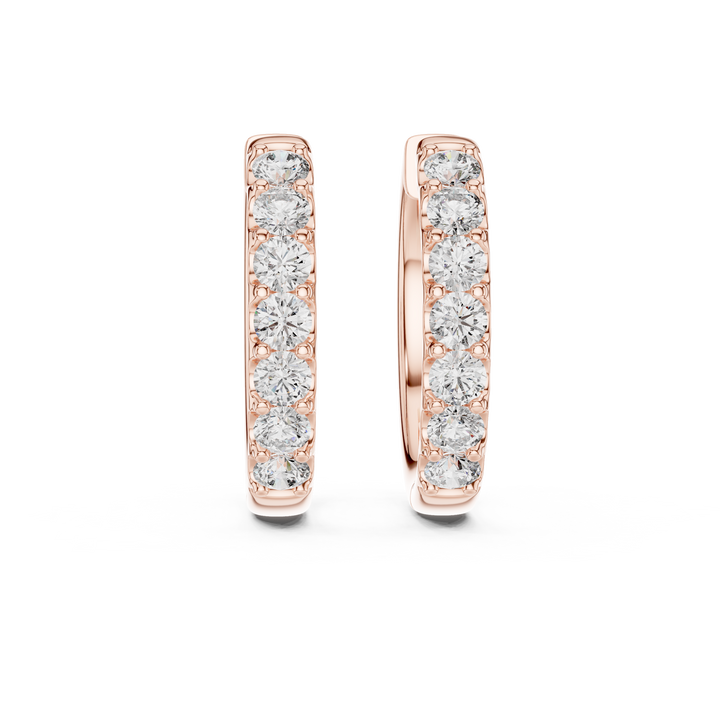 Aurora Round Lab-Grown Diamond Hoop Earrings