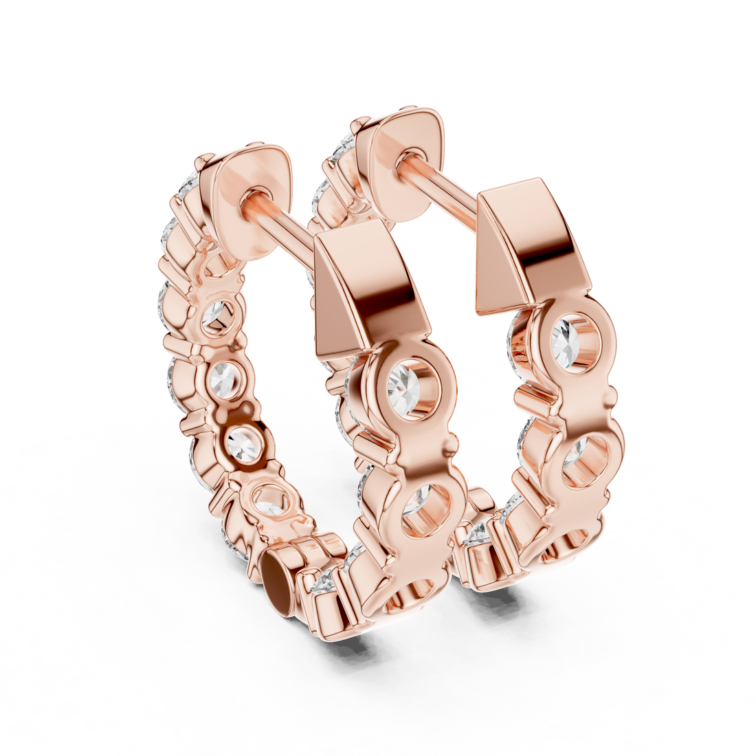 Celestia Round Lab-Grown Diamond Hoop Earrings