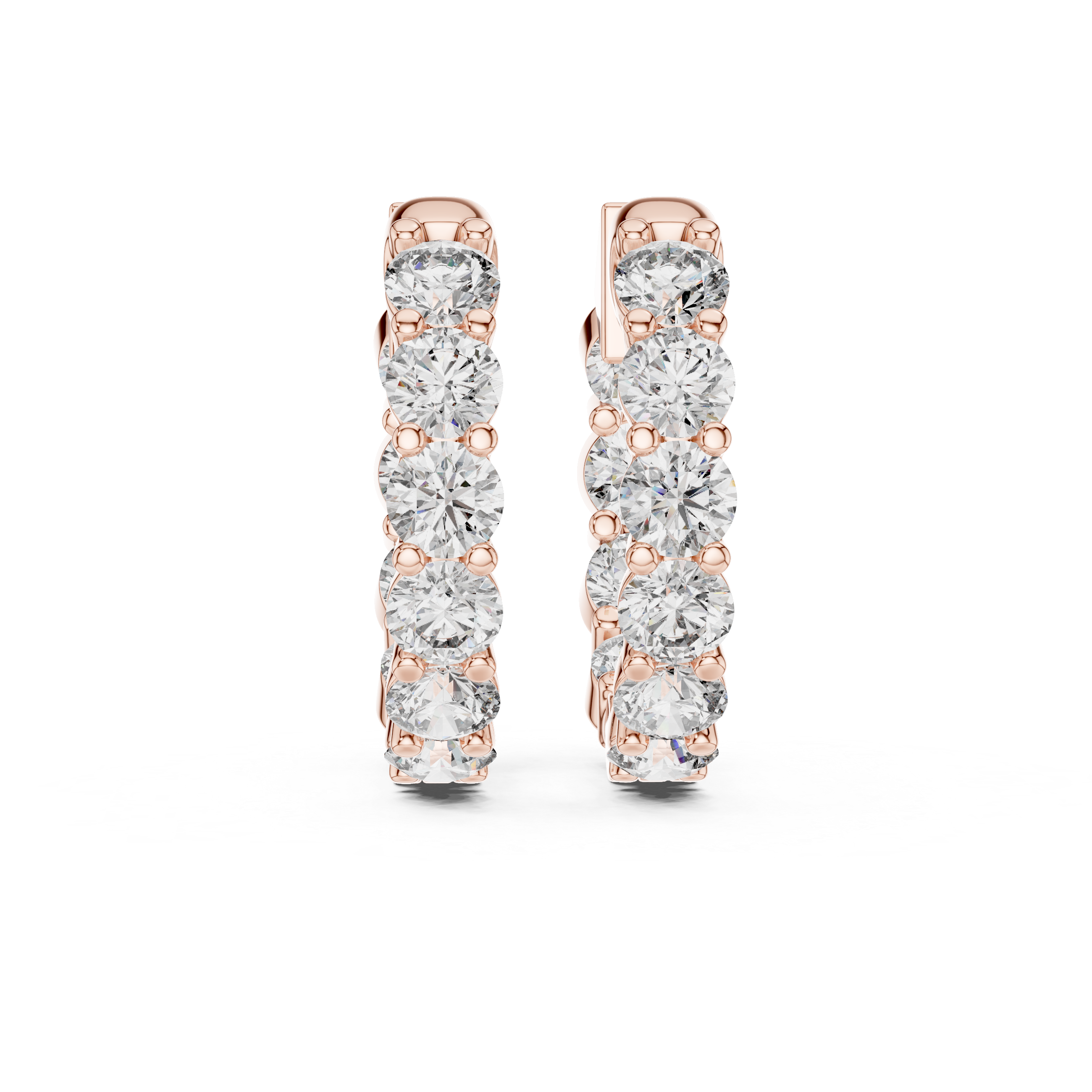 Celestia Round Lab-Grown Diamond Hoop Earrings