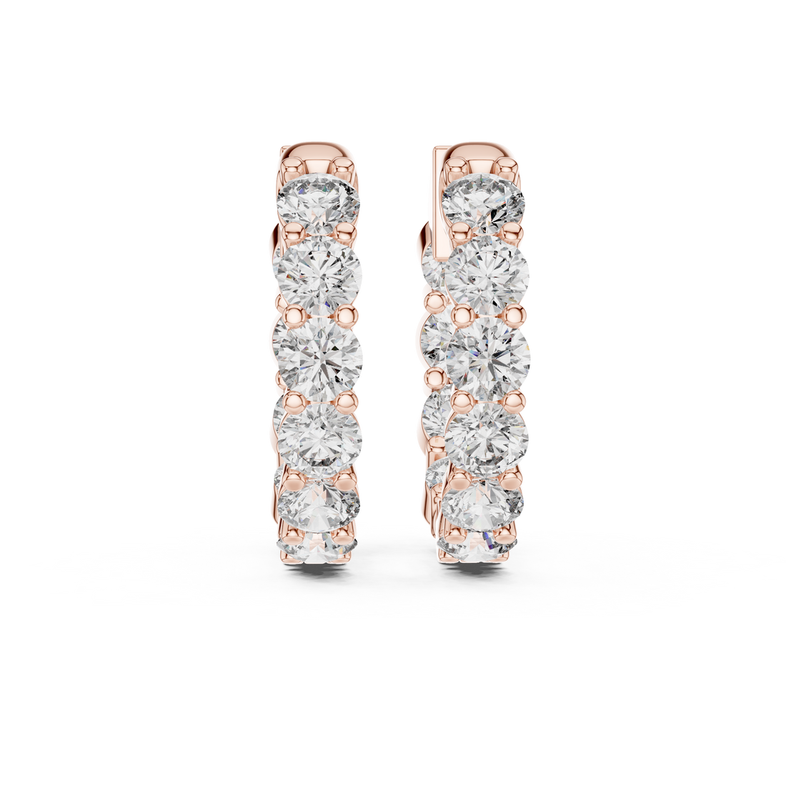 Celestia Round Lab-Grown Diamond Hoop Earrings