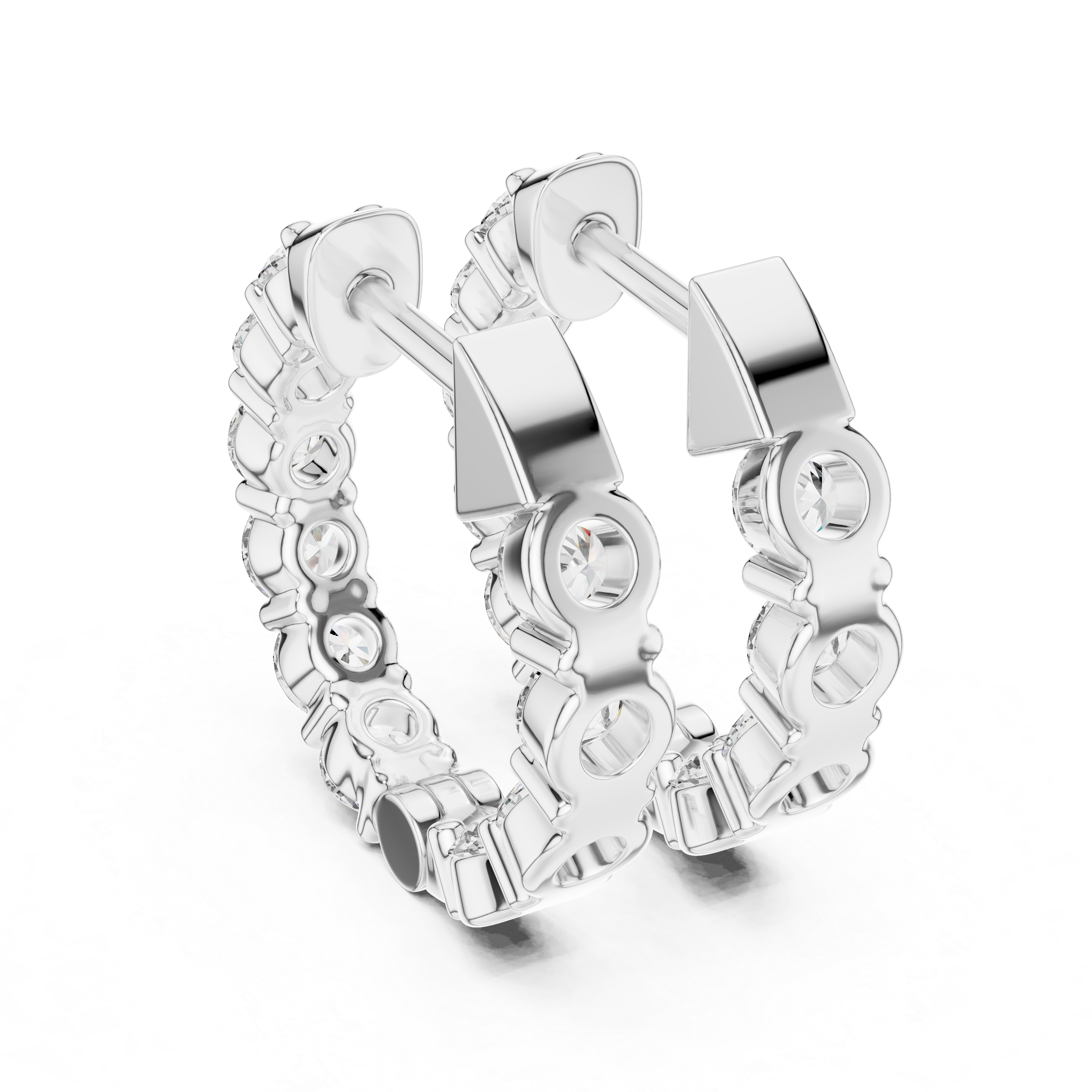 Celestia Round Lab-Grown Diamond Hoop Earrings