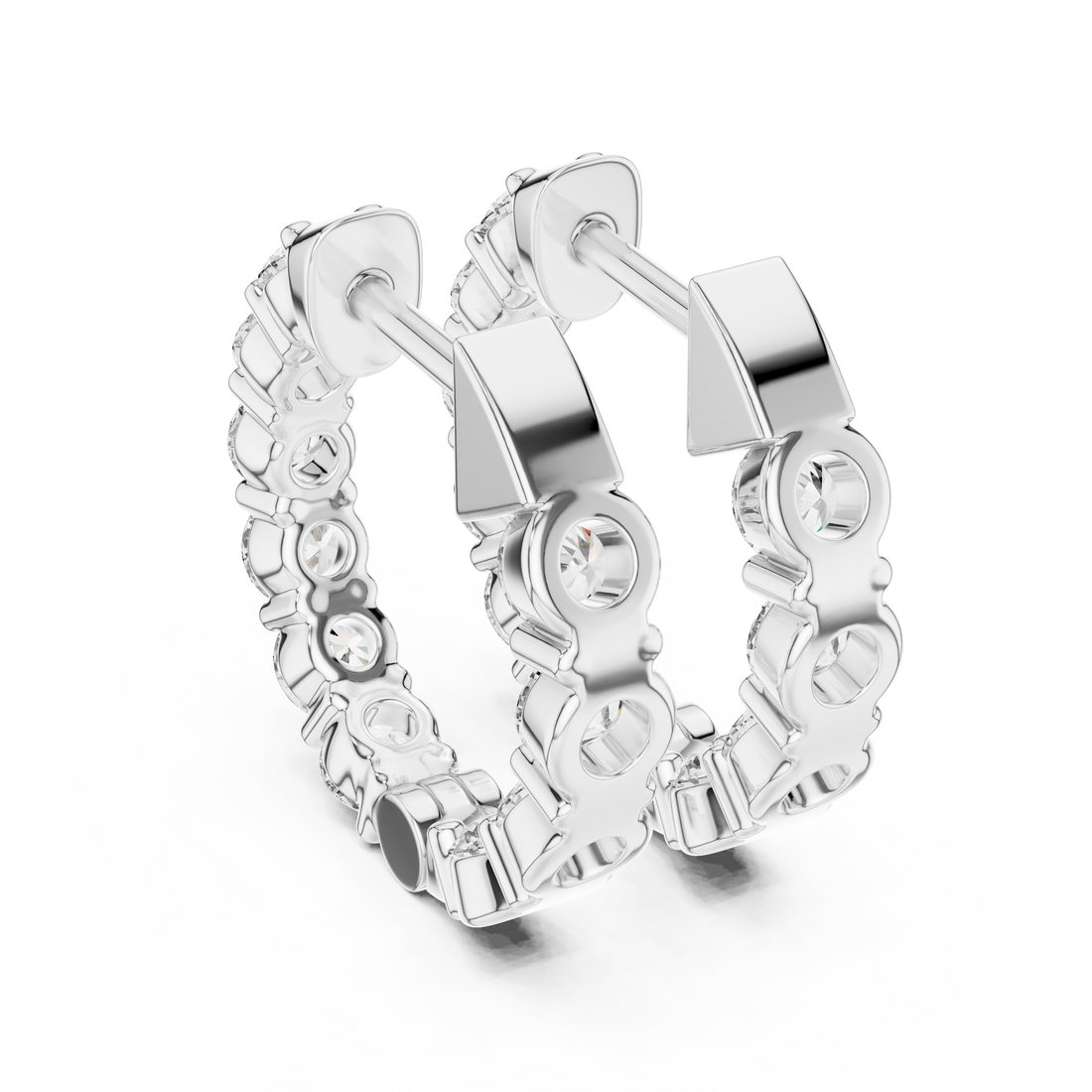 Celestia Round Lab-Grown Diamond Hoop Earrings