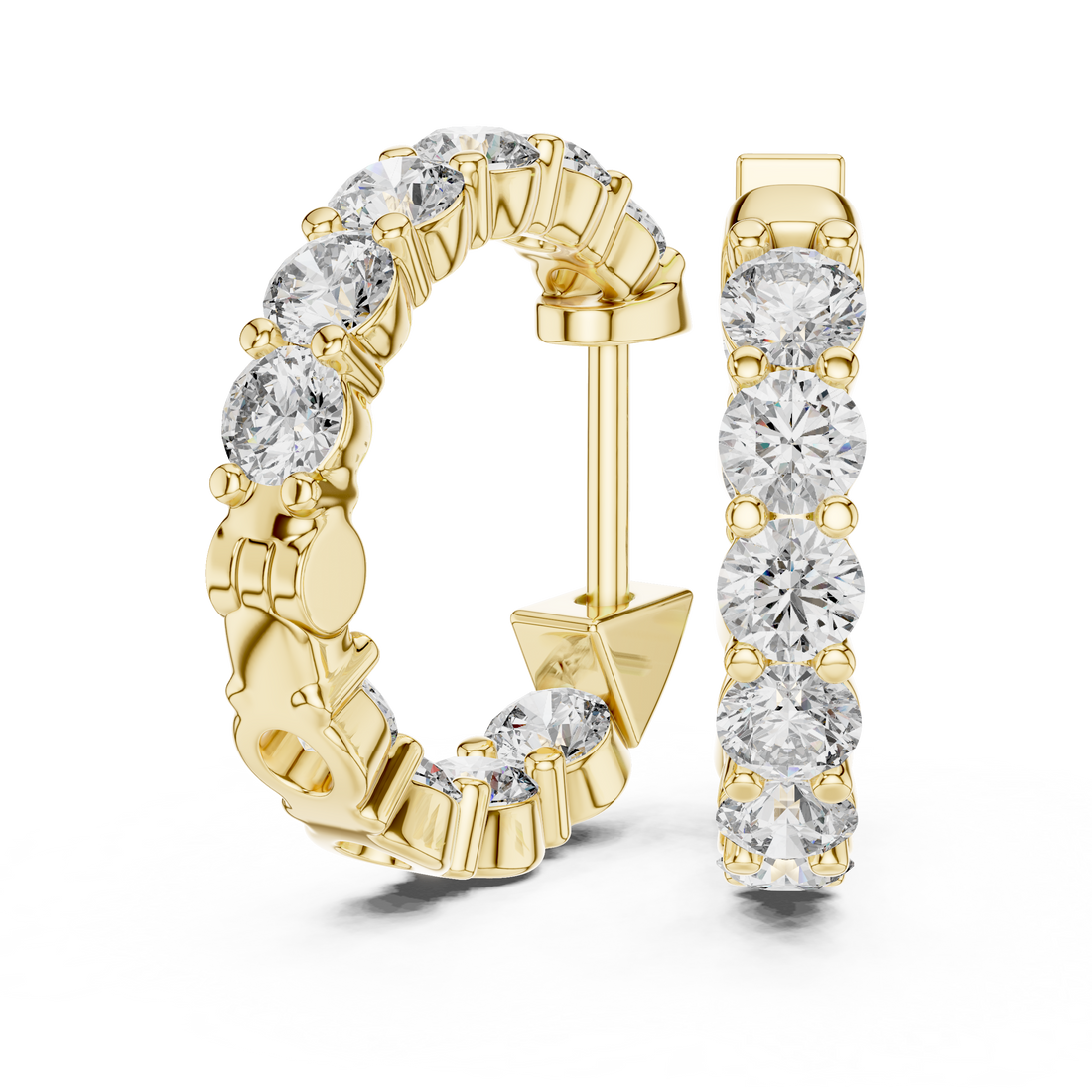 Celestia Round Lab-Grown Diamond Hoop Earrings