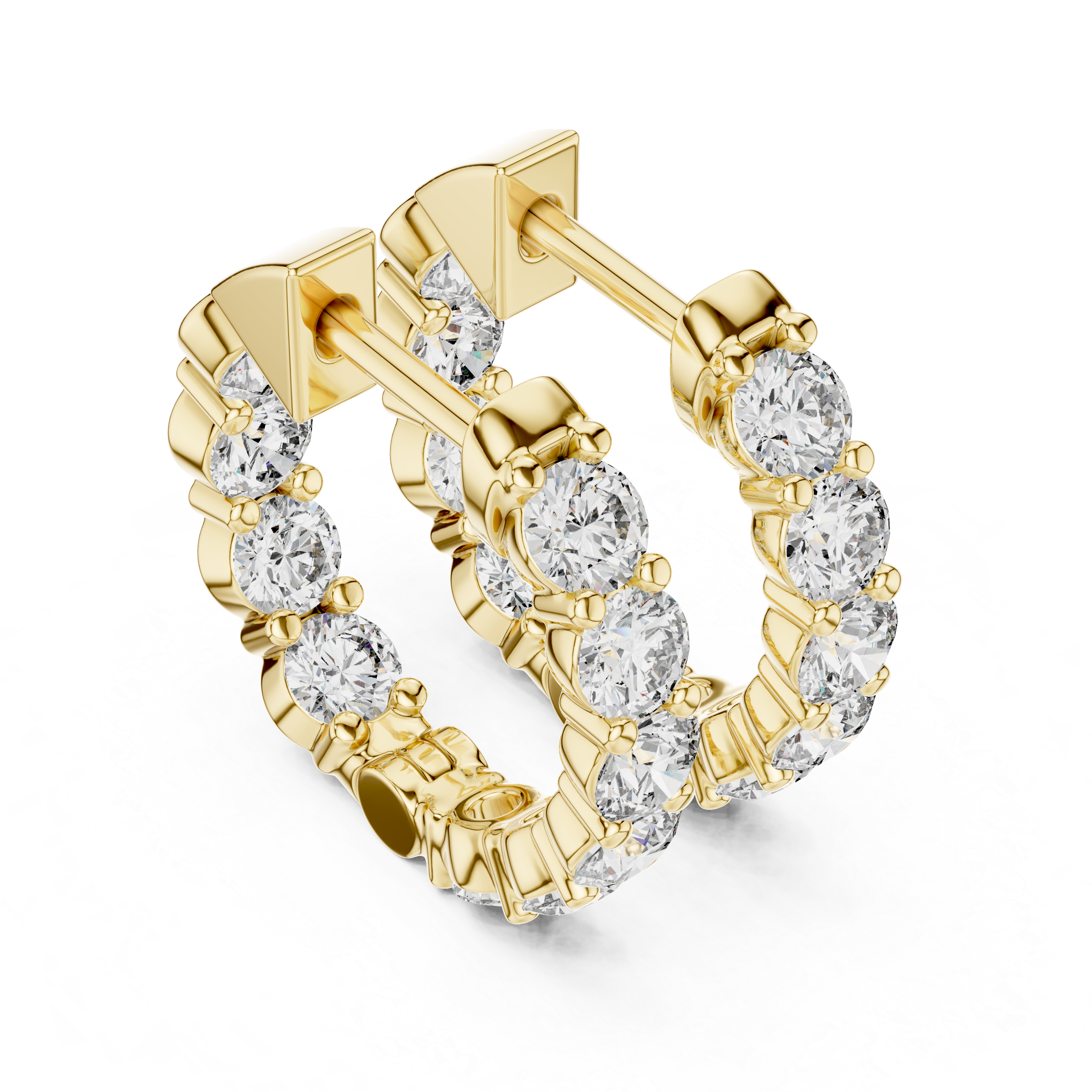 Celestia Round Lab-Grown Diamond Hoop Earrings