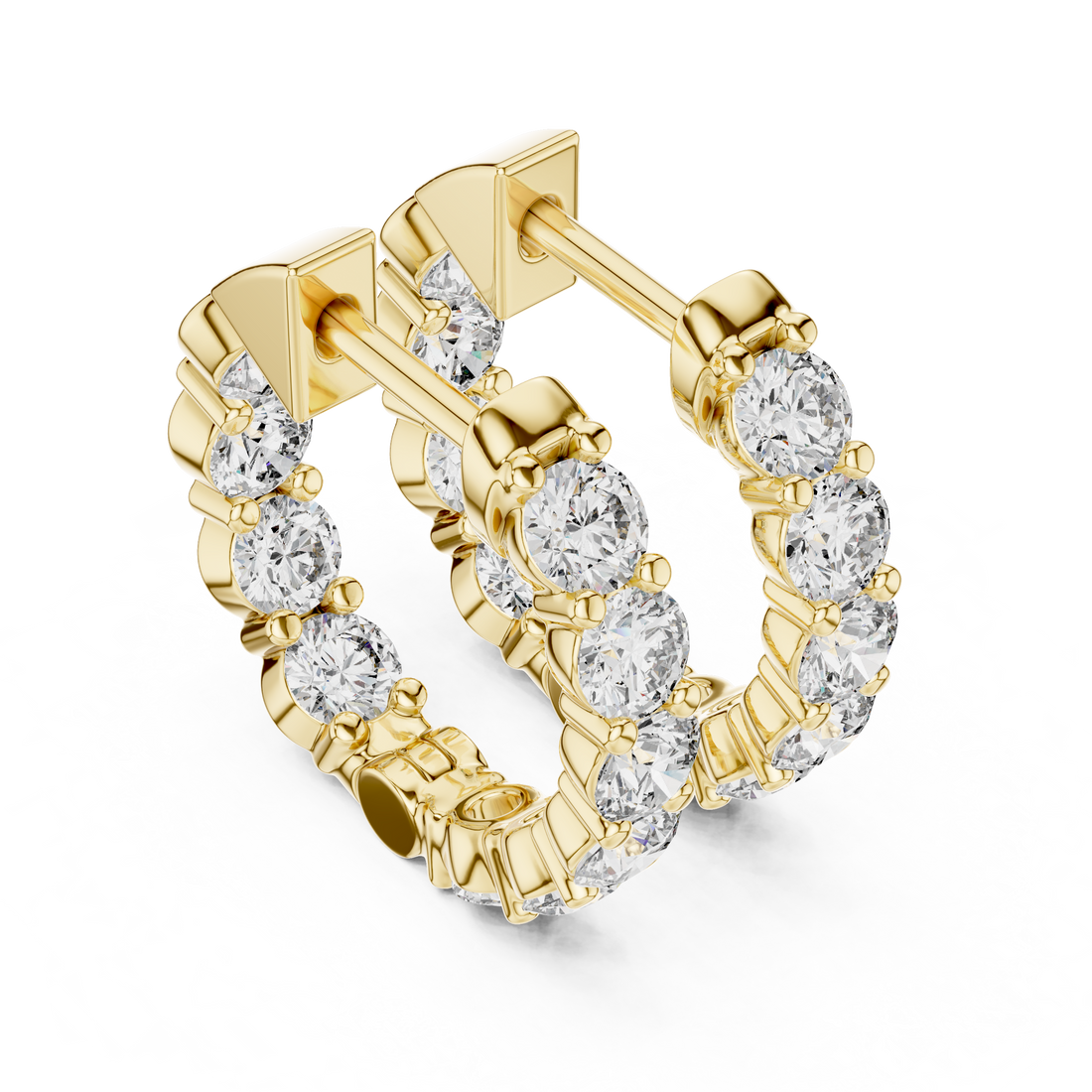 Celestia Round Lab-Grown Diamond Hoop Earrings