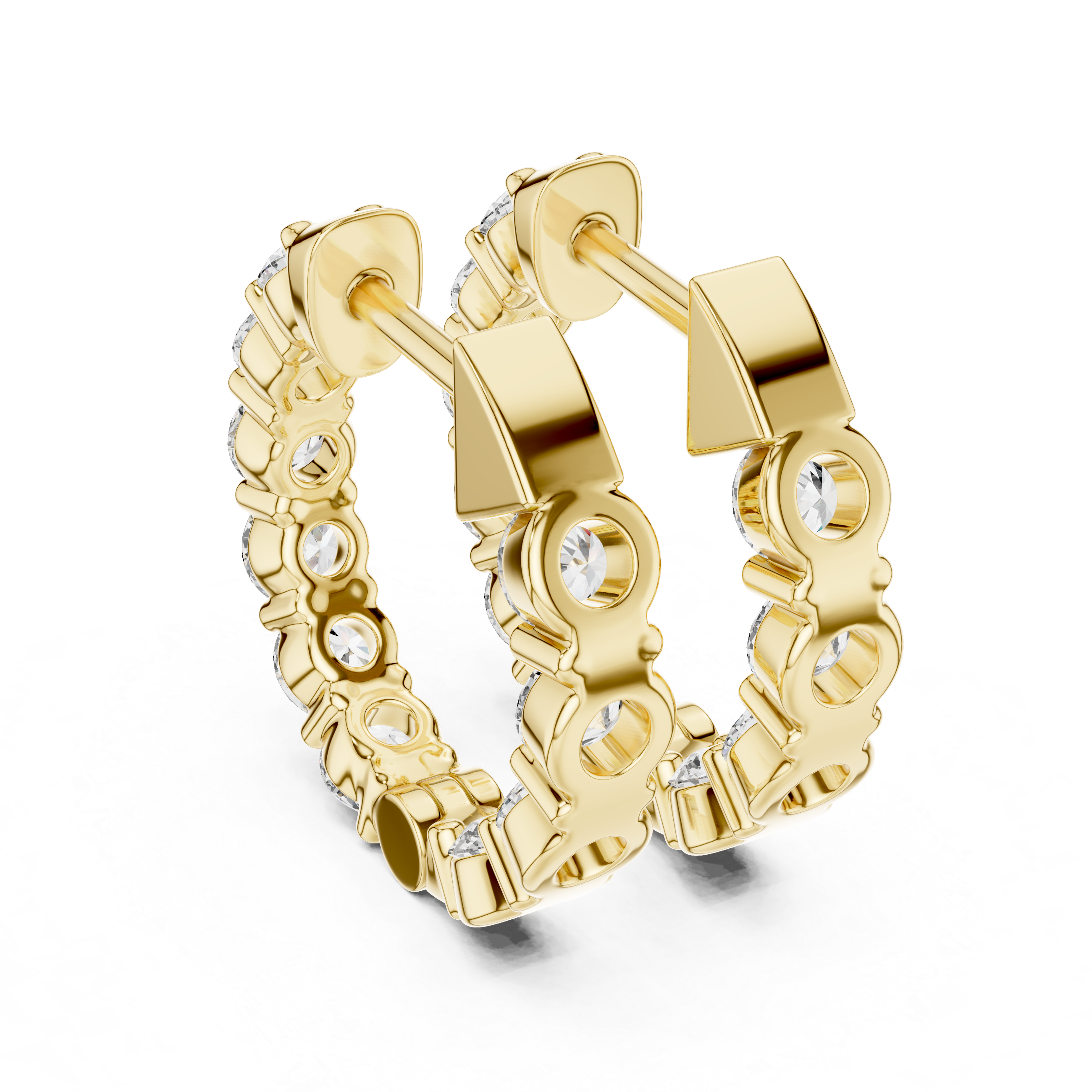 Celestia Round Lab-Grown Diamond Hoop Earrings