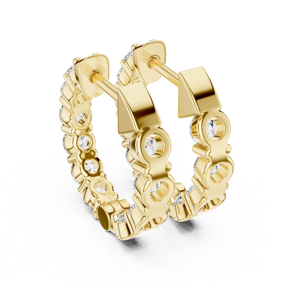 Celestia Round Lab-Grown Diamond Hoop Earrings