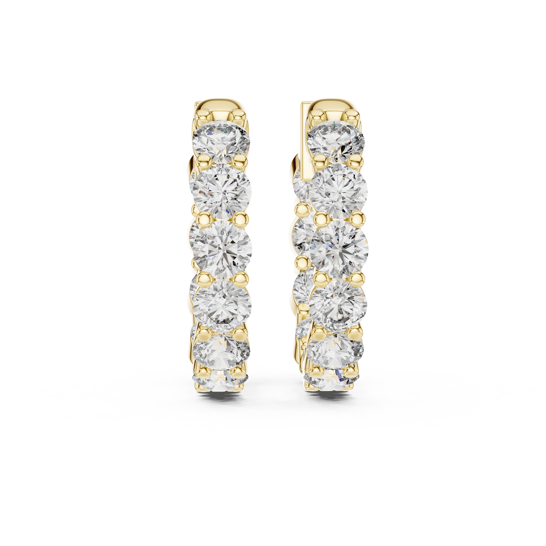 Celestia Round Lab-Grown Diamond Hoop Earrings