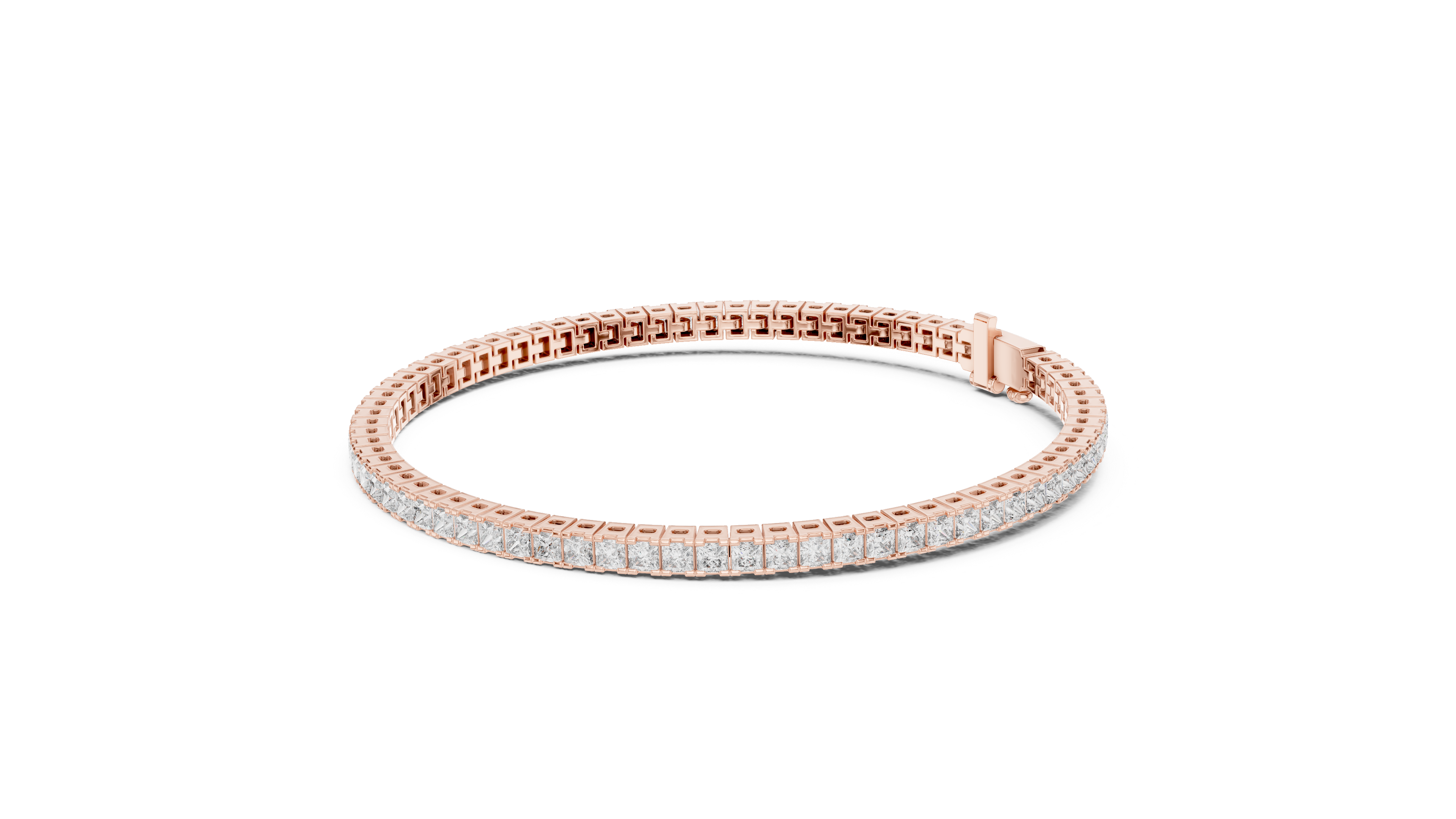 Princess-Cut Diamond Tennis Bracelet