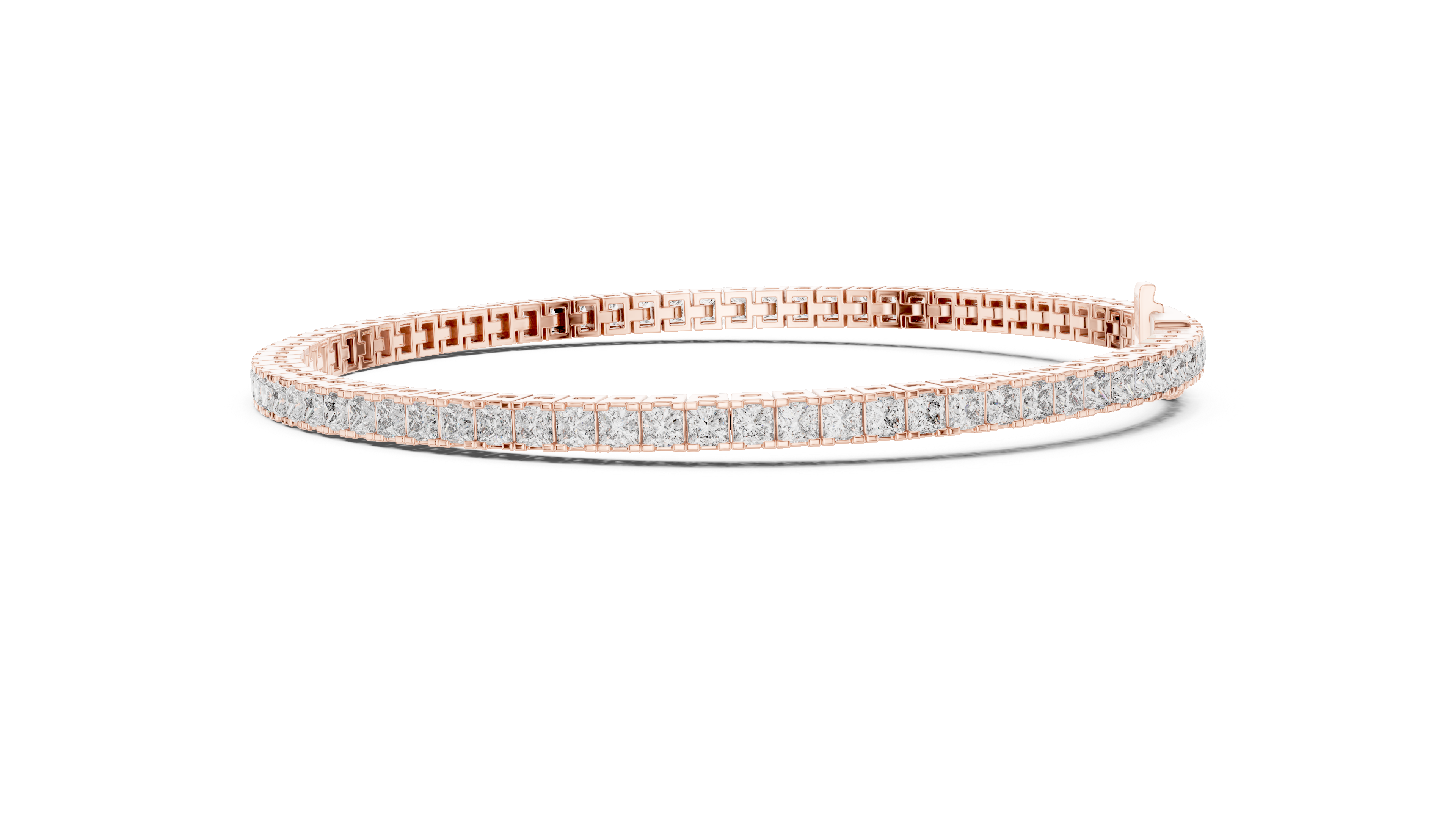 Princess-Cut Diamond Tennis Bracelet