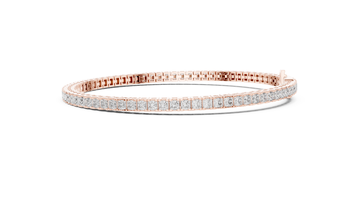 Princess-Cut Diamond Tennis Bracelet
