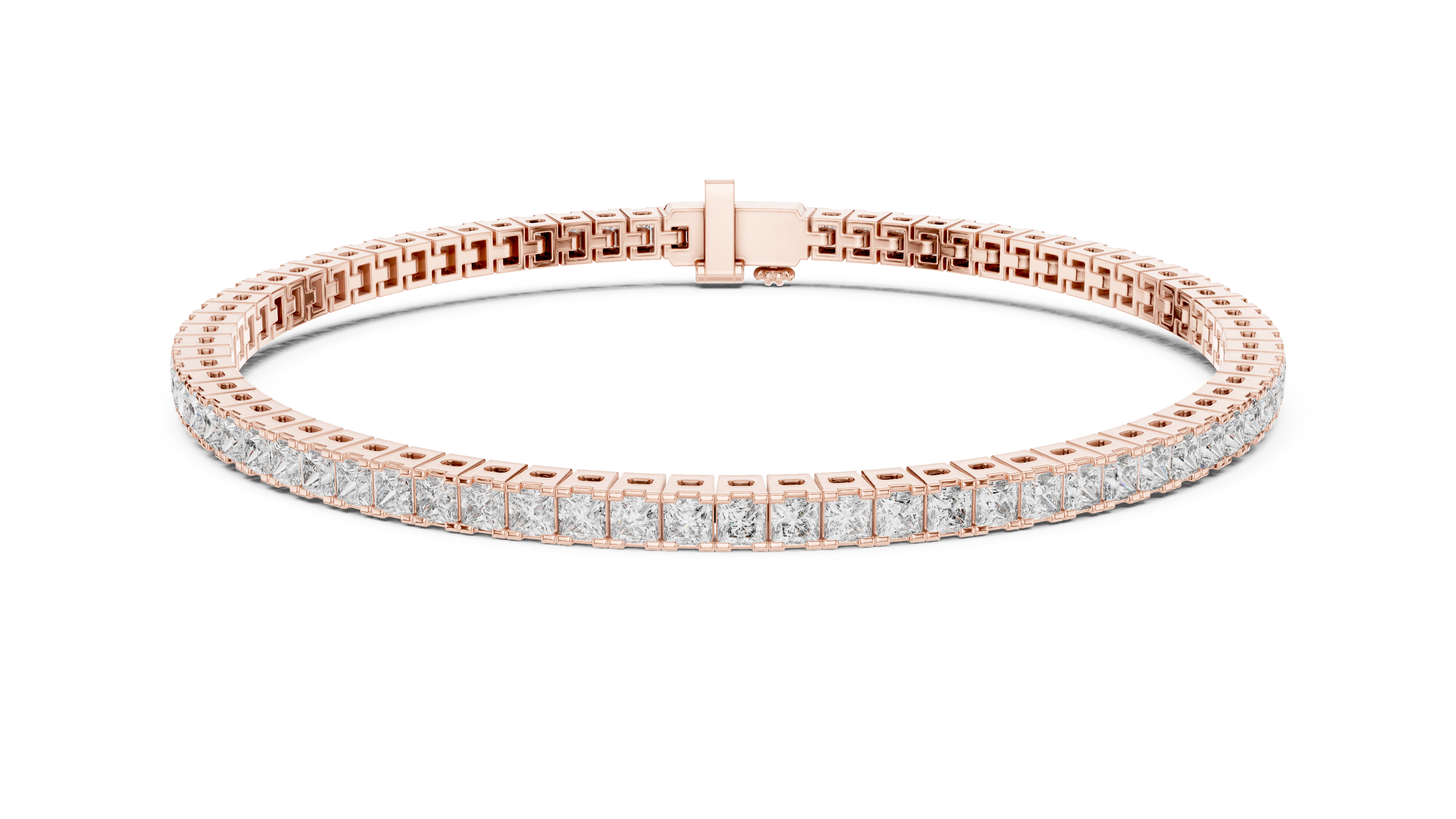 Princess-Cut Diamond Tennis Bracelet