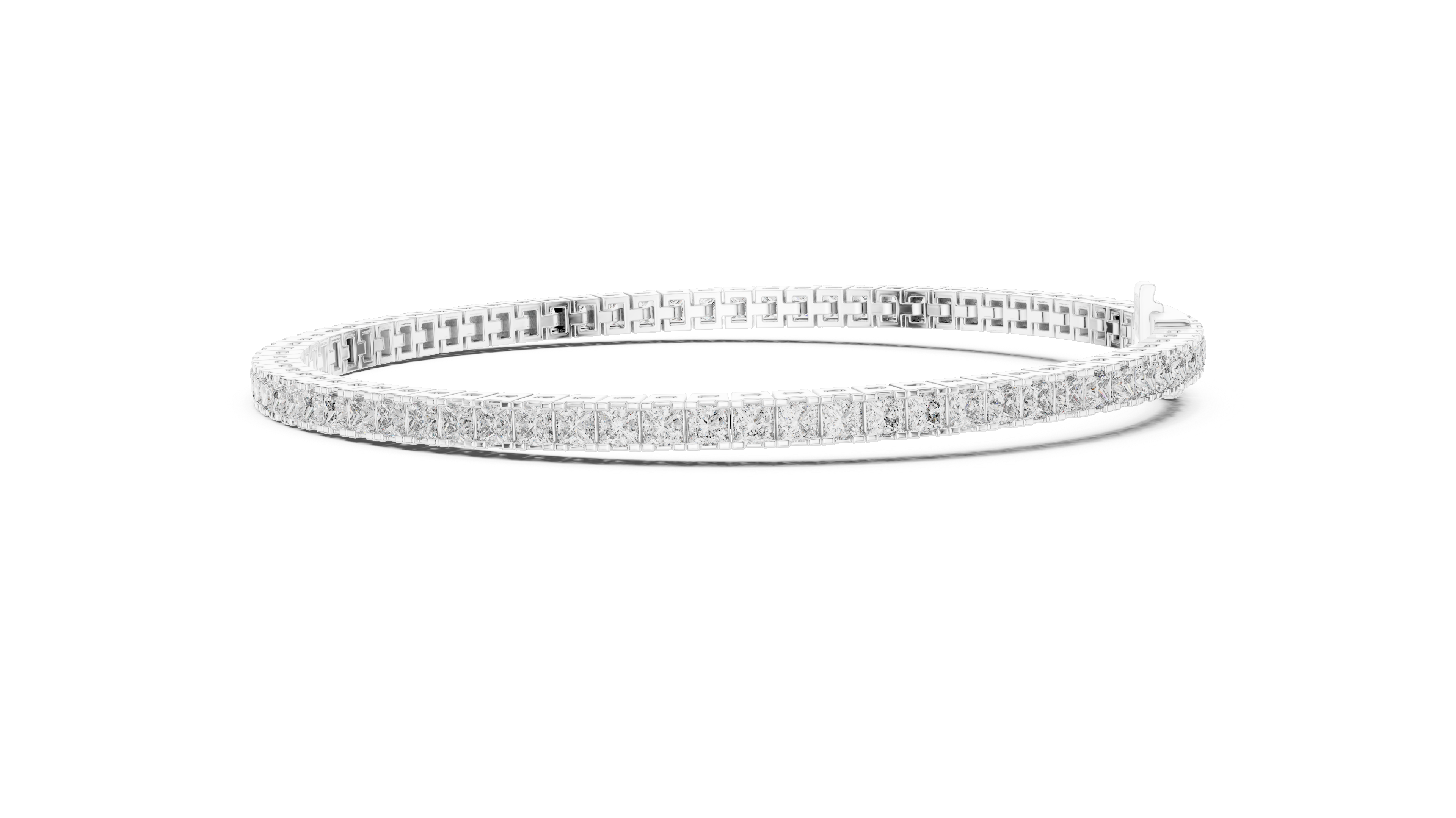 Princess-Cut Diamond Tennis Bracelet