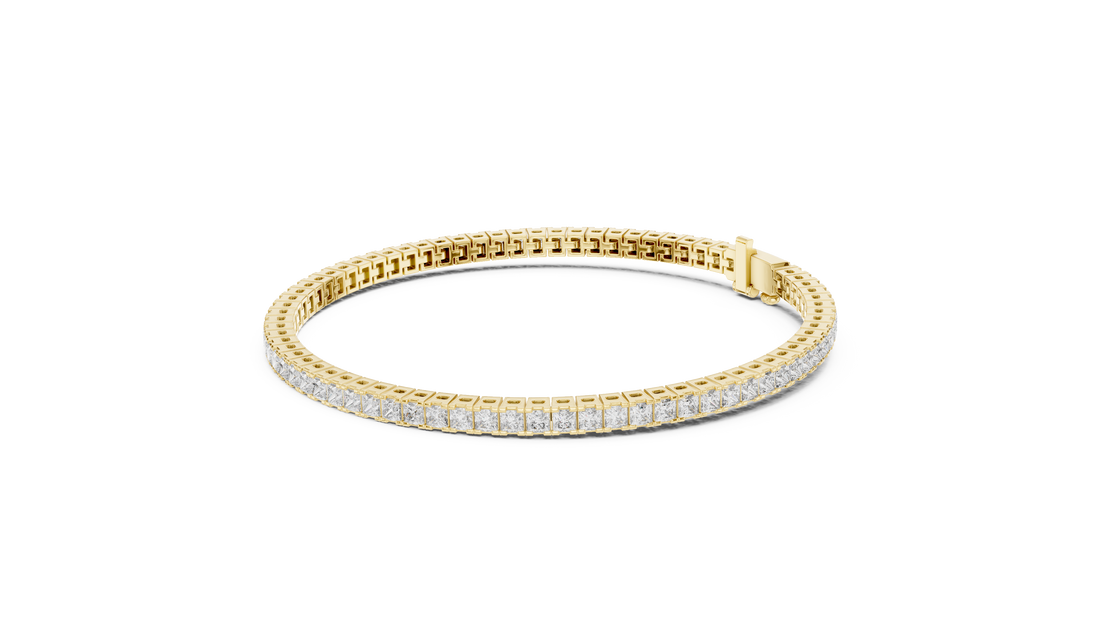 Princess-Cut Diamond Tennis Bracelet