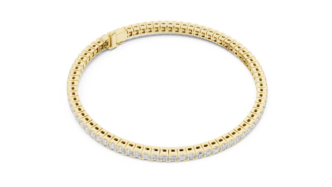 Princess-Cut Diamond Tennis Bracelet