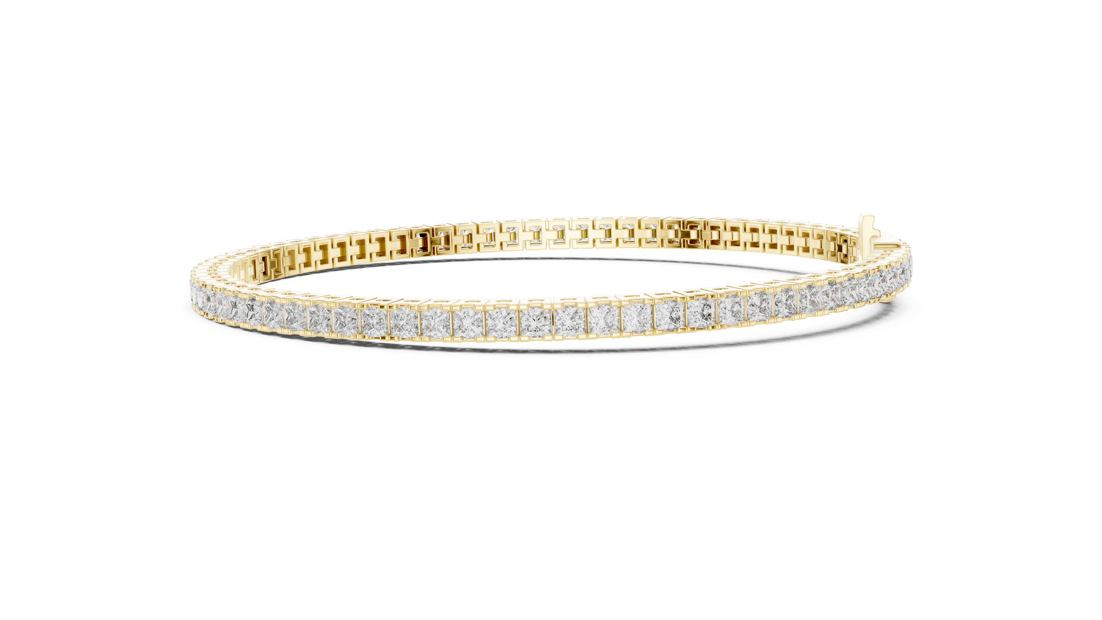 Princess-Cut Diamond Tennis Bracelet