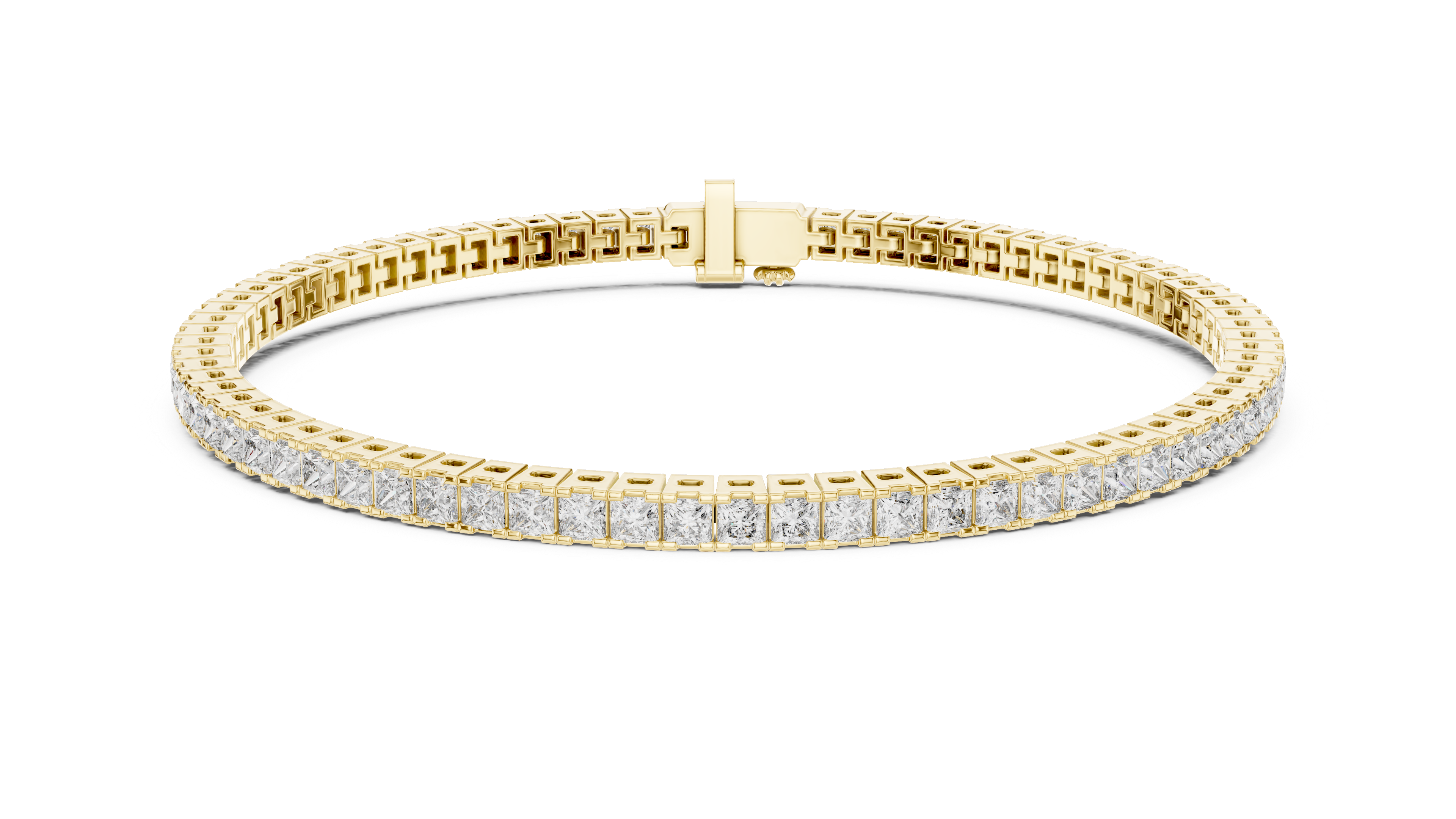 Princess-Cut Diamond Tennis Bracelet