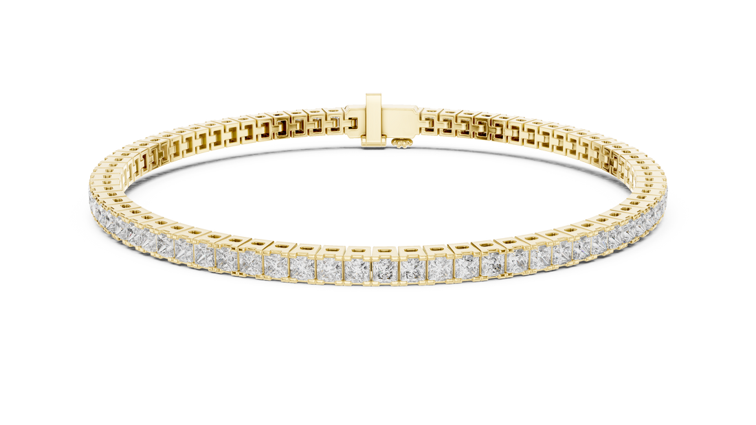 Princess-Cut Diamond Tennis Bracelet